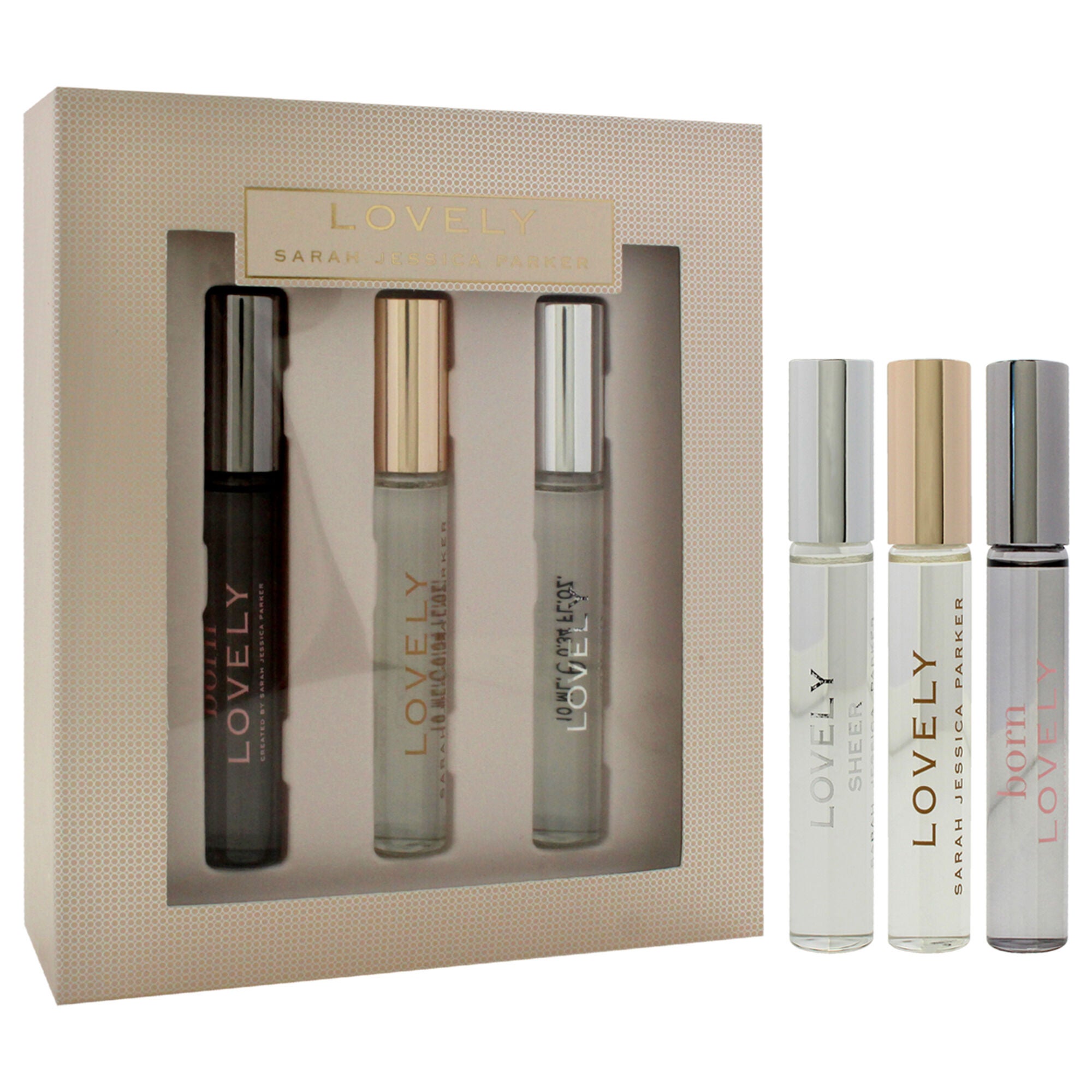 Lovely by Sarah Jessica Parker- 3 Pc Mini Gift Set 0.34oz Lovely EDP Rollerball, 0.34oz Loevly Sheer EDP Rollerball, 0.34oz Born Lovely EDP Rollerball, See Description, alternate image number 2