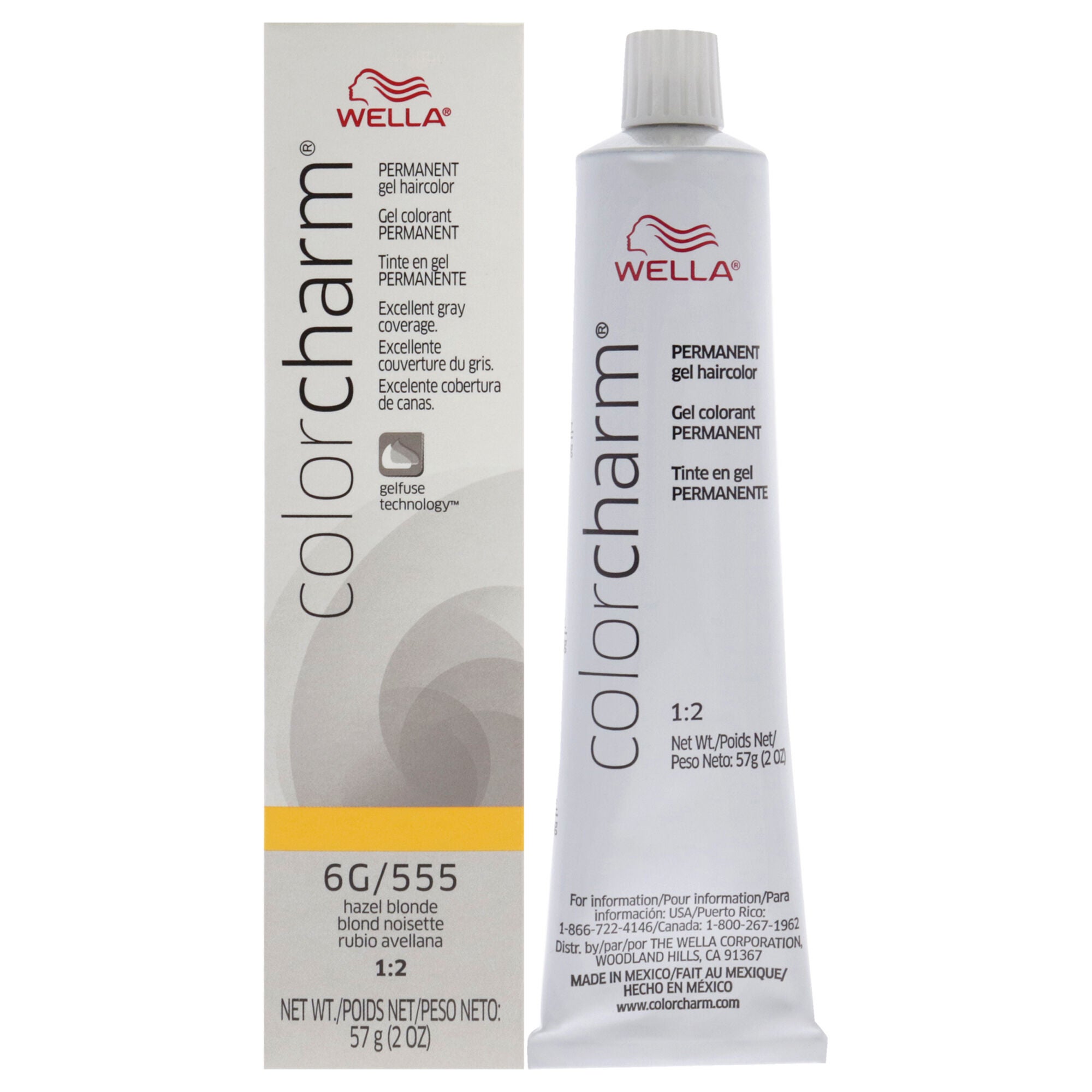 Color Charm Permanent Hair Color Gel - 6G 555 Haze Blonde by Wella for Unisex - 2 oz Hair Color, See Description, hi-res image number 0