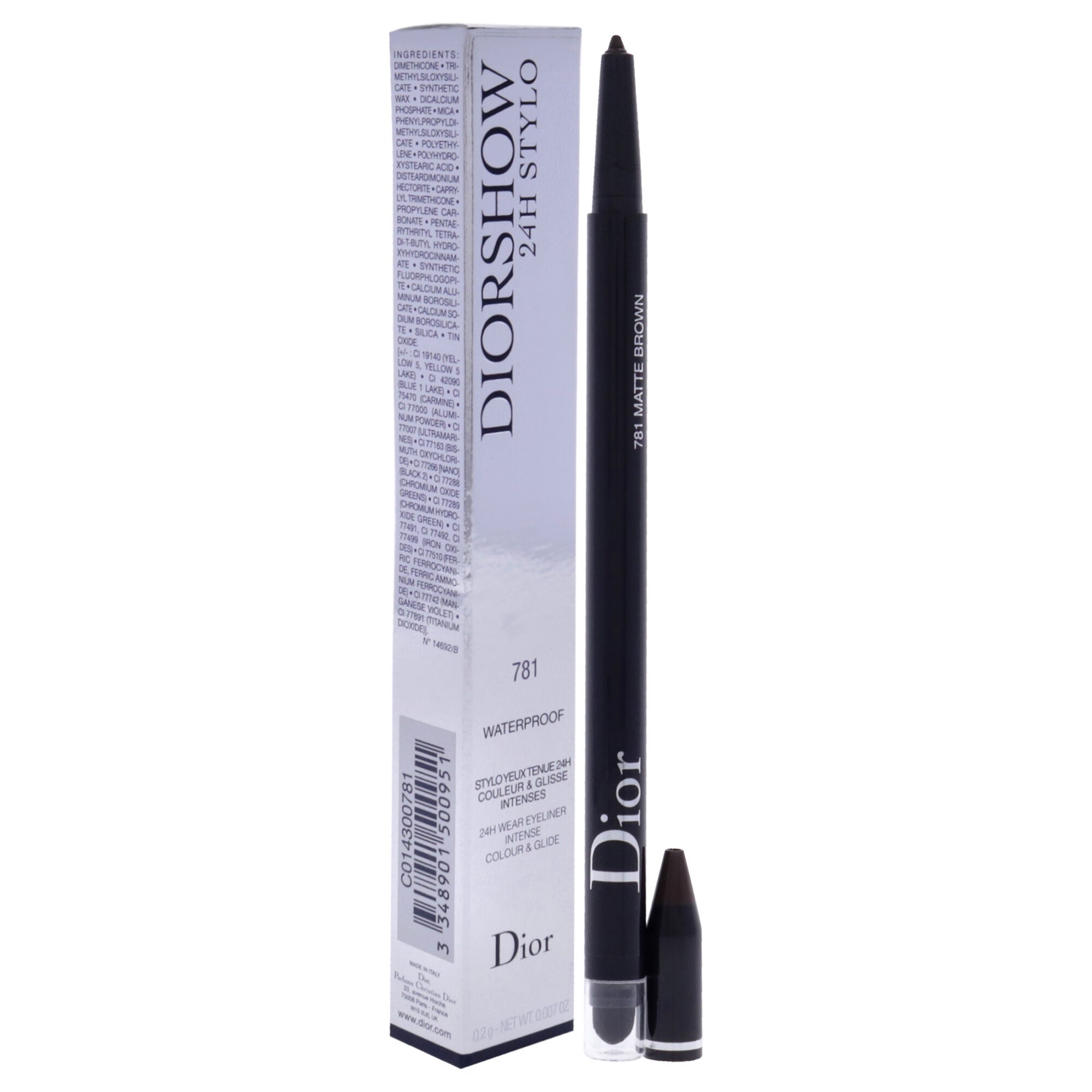 Diorshow 24H Stylo Waterproof Eyeliner - 781 Matte Brown by Christian Dior for Women - 0.007 oz Eyel, , alternate image number 6