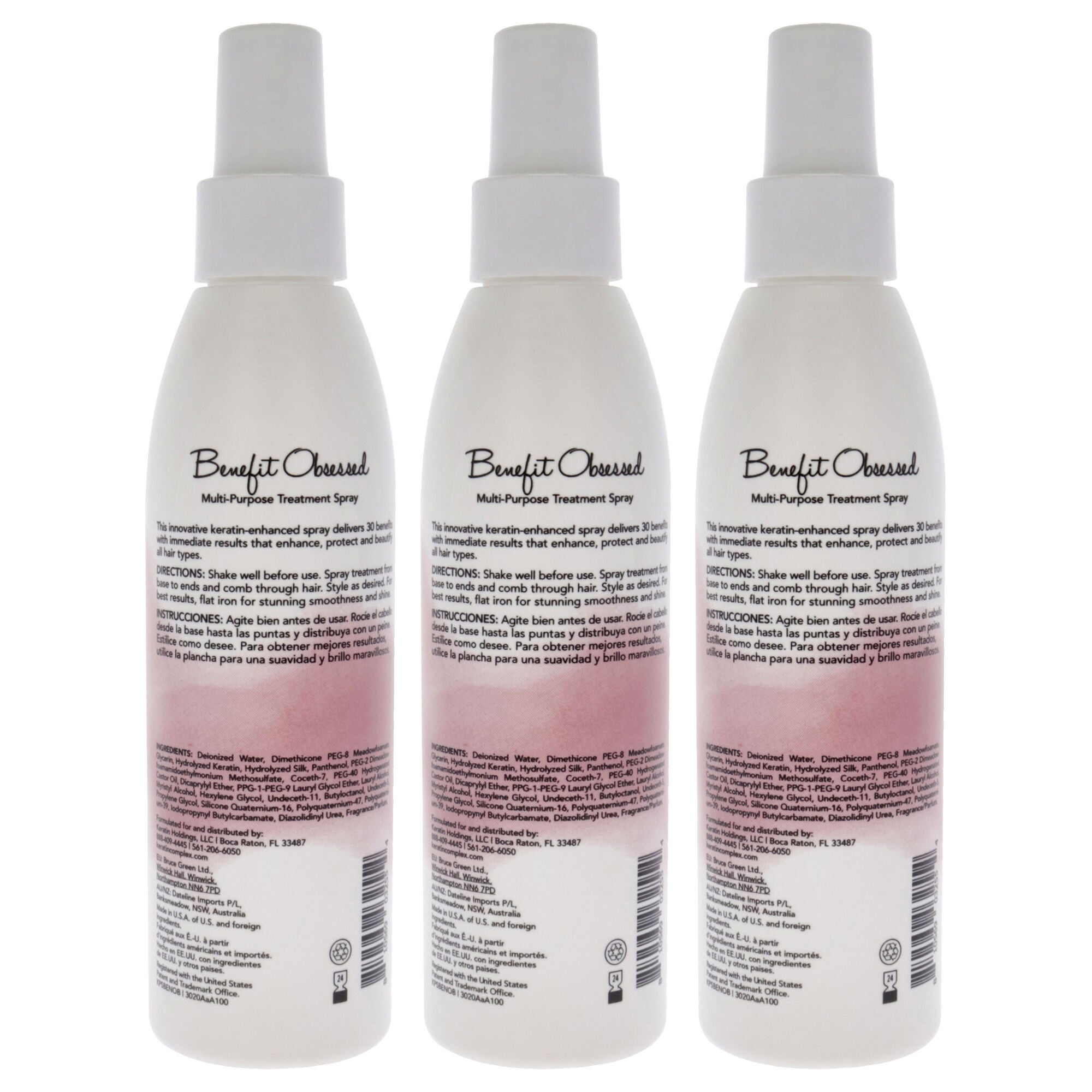 Keratin Benefit Obsessed Treatment Spray by Keratin Perfect for Unisex - 5 oz Treatment - Pack of 3, , alternate image number 3