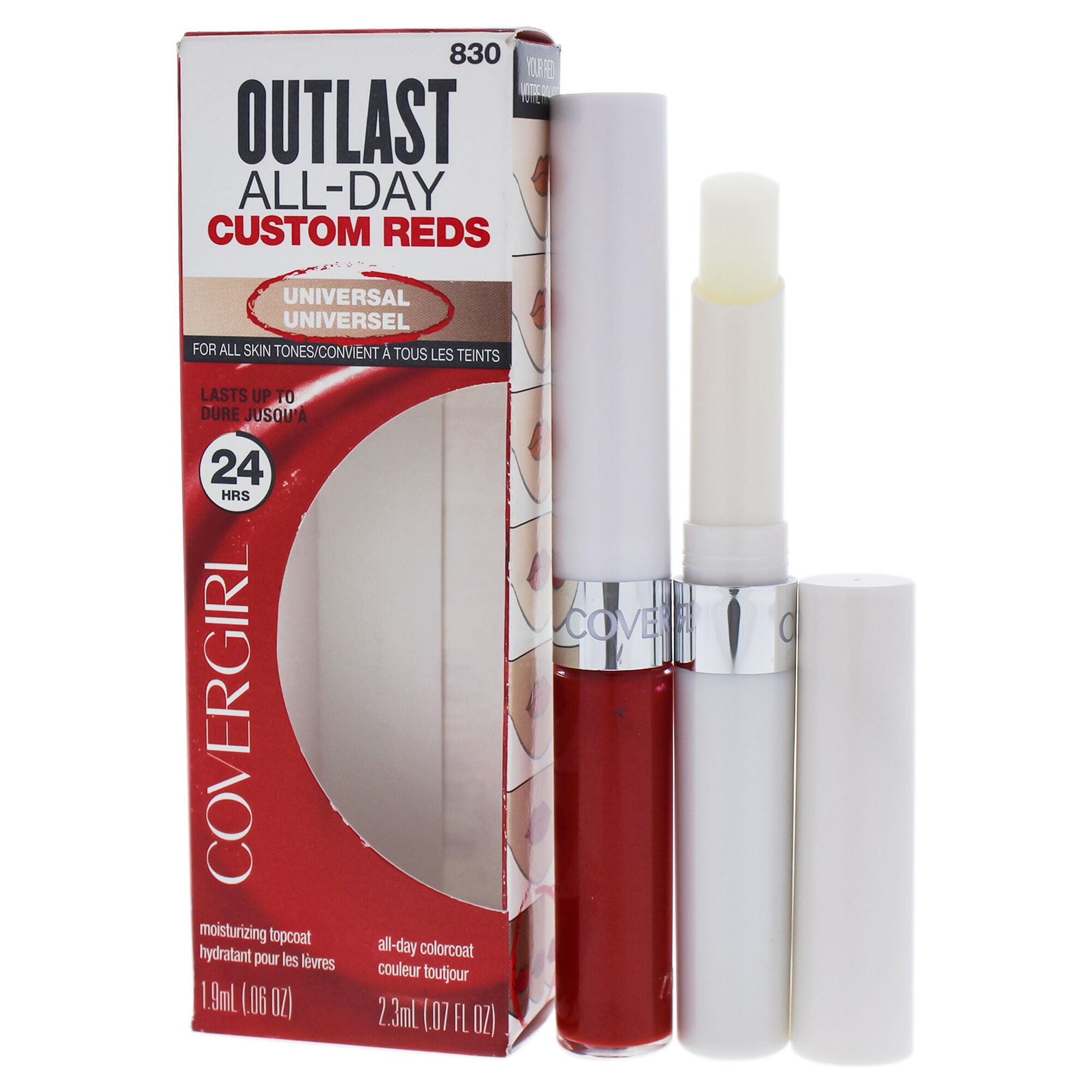 Outlast All Day Custom Reds Lipcolor - 830 Your Classic Red by CoverGirl for Women - 0.13 oz Lip Color, See Description, alternate image number 1