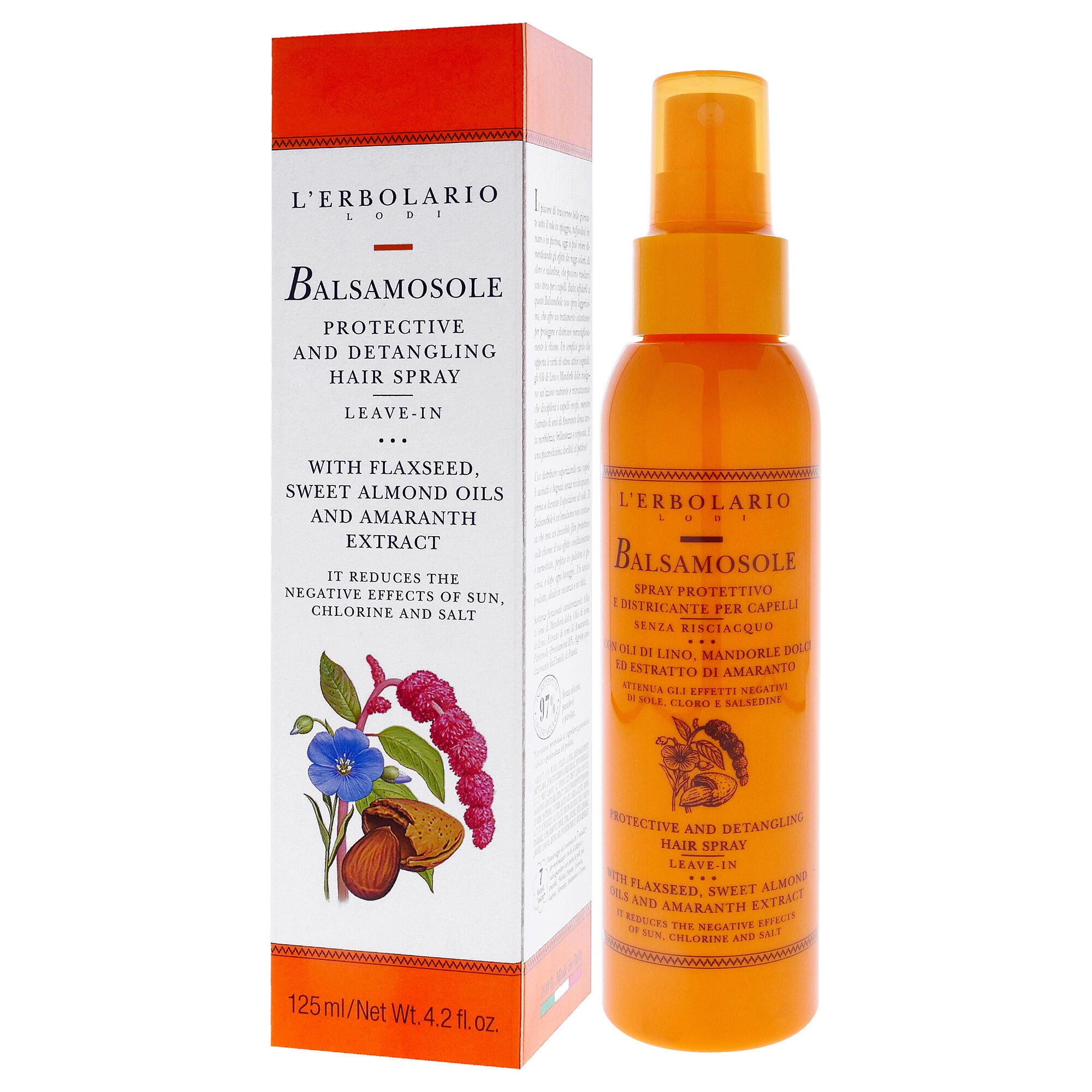 Balsamosole Protective and Detangling Hair Spray Leave-In by LErbolario for Women - 4.2 oz Hair Spray, See Description, alternate image number 2