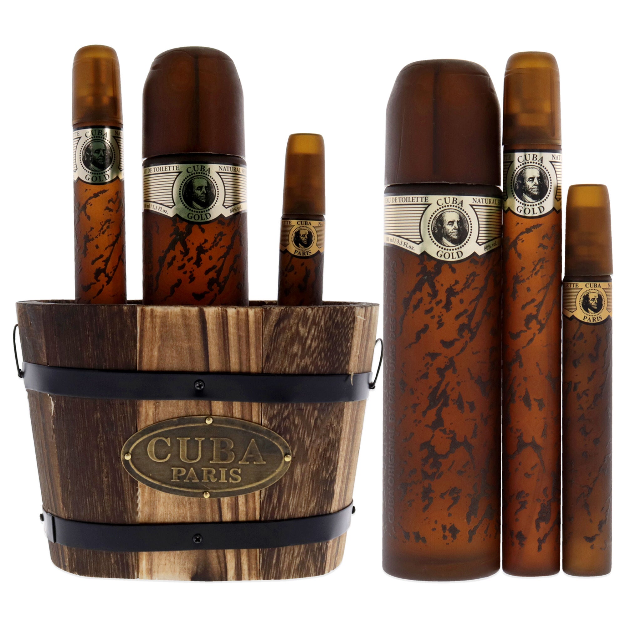 Cuba Gold by Cuba for Men - 3 Pc Gift Set 3.3oz EDT Spray, 1.17oz EDT Spray, 0.5oz EDT Spray, See Description, hi-res image number 0