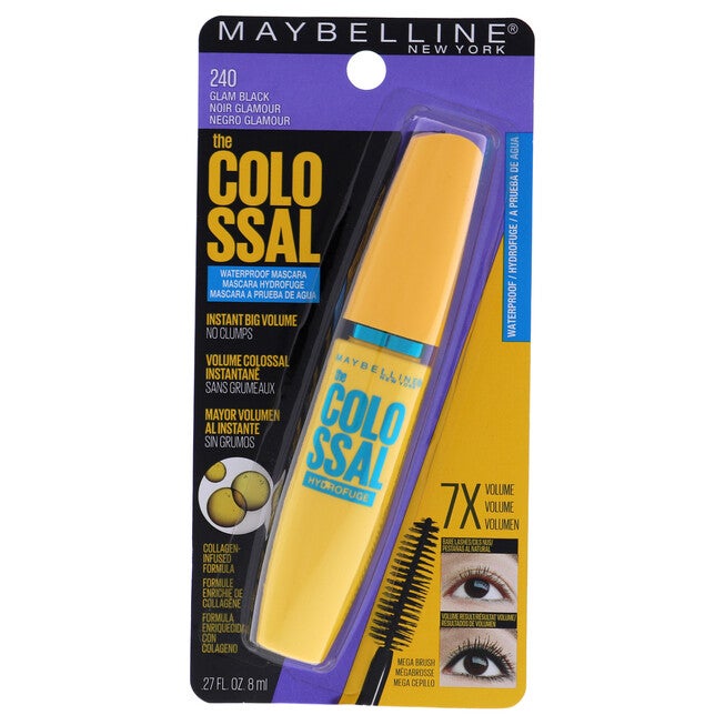 The Colossal Volum Express Waterproof Mascara - 240 Glam Black by Maybelline for Women - 0.27 oz Mascara, , alternate image number 1