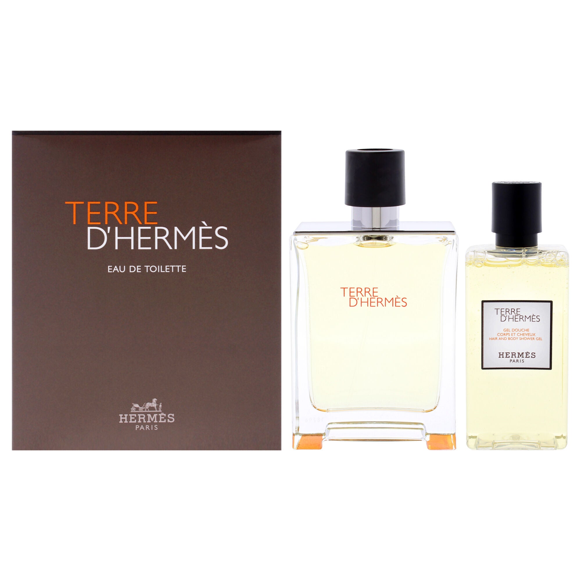 Terre DHermes by Hermes for Men - 2 Pc Gift Set 3.3oz EDT Spray, 2.7oz Hair and Body Shower Gel, See Description, hi-res image number 0