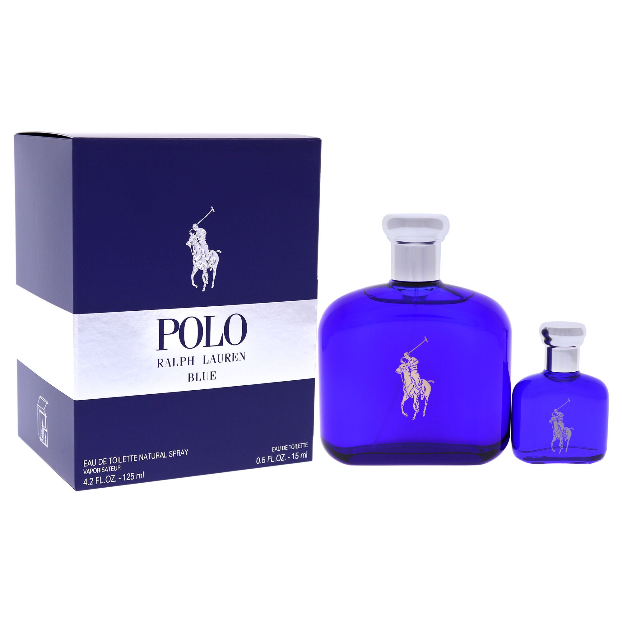 Polo Blue by Ralph Lauren for Men - 2 Pc Gift Set 4.2oz EDT Spray, 0.5oz EDT Splash, See Description, alternate image number 2