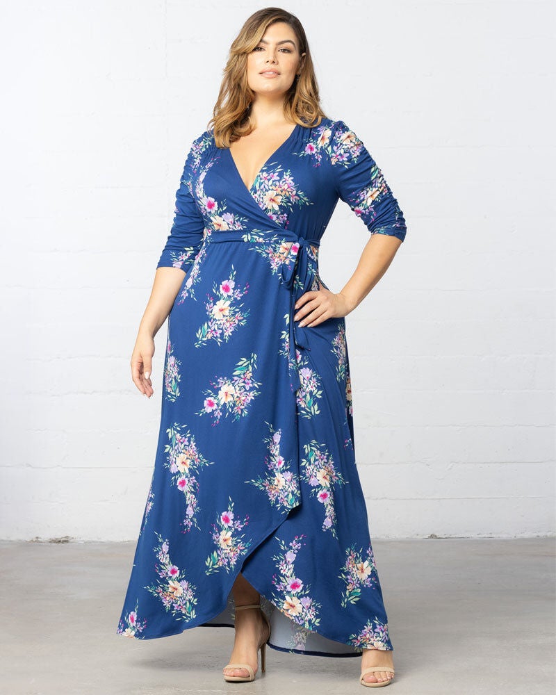 Meadow Dream Maxi Dress, Blue Floral Print, alternate image number 2