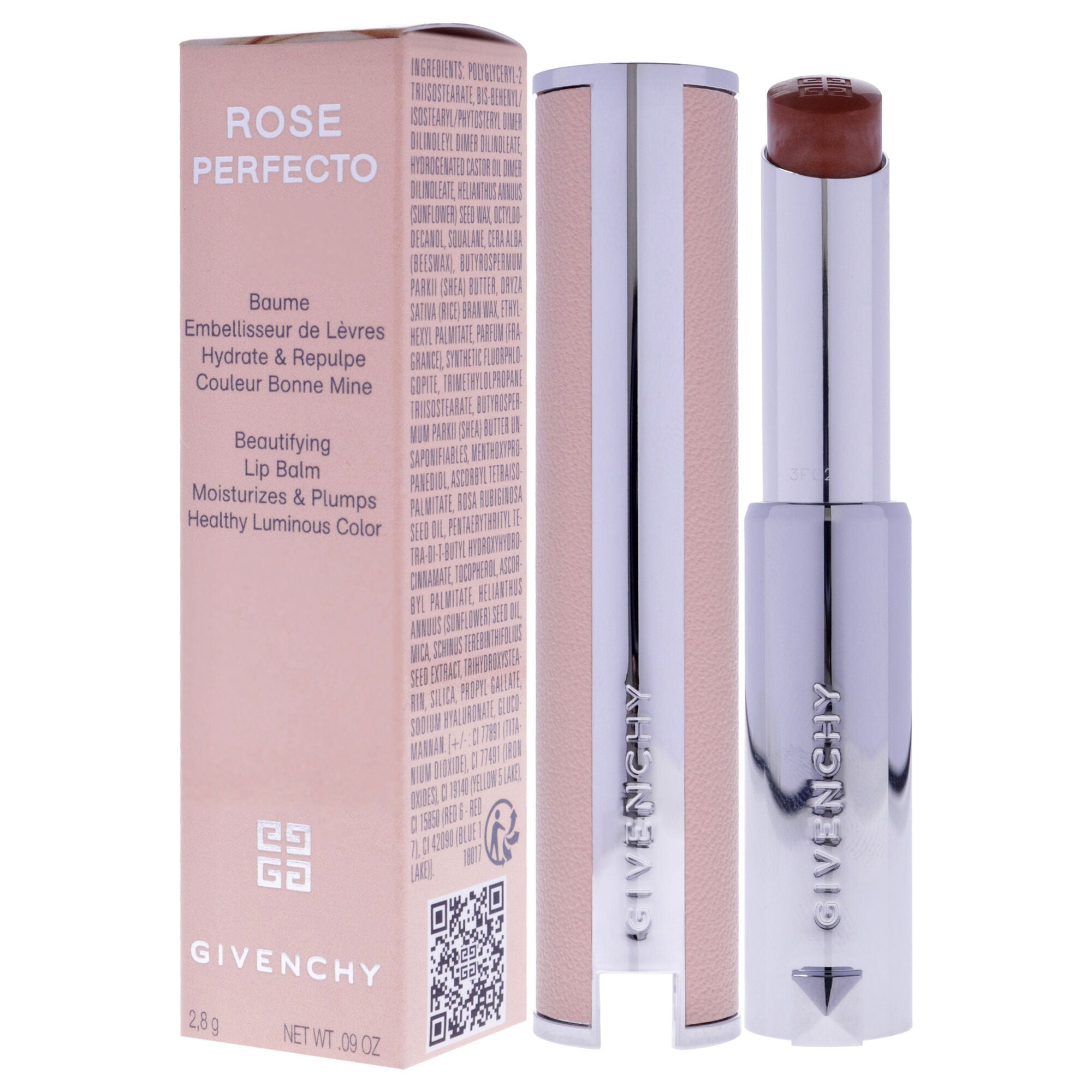 Rose Perfecto Beautifying Lip Balm - 302 Warm Maple by Givenchy for Women - 0.09 oz Lip Balm, See Description, alternate image number 3