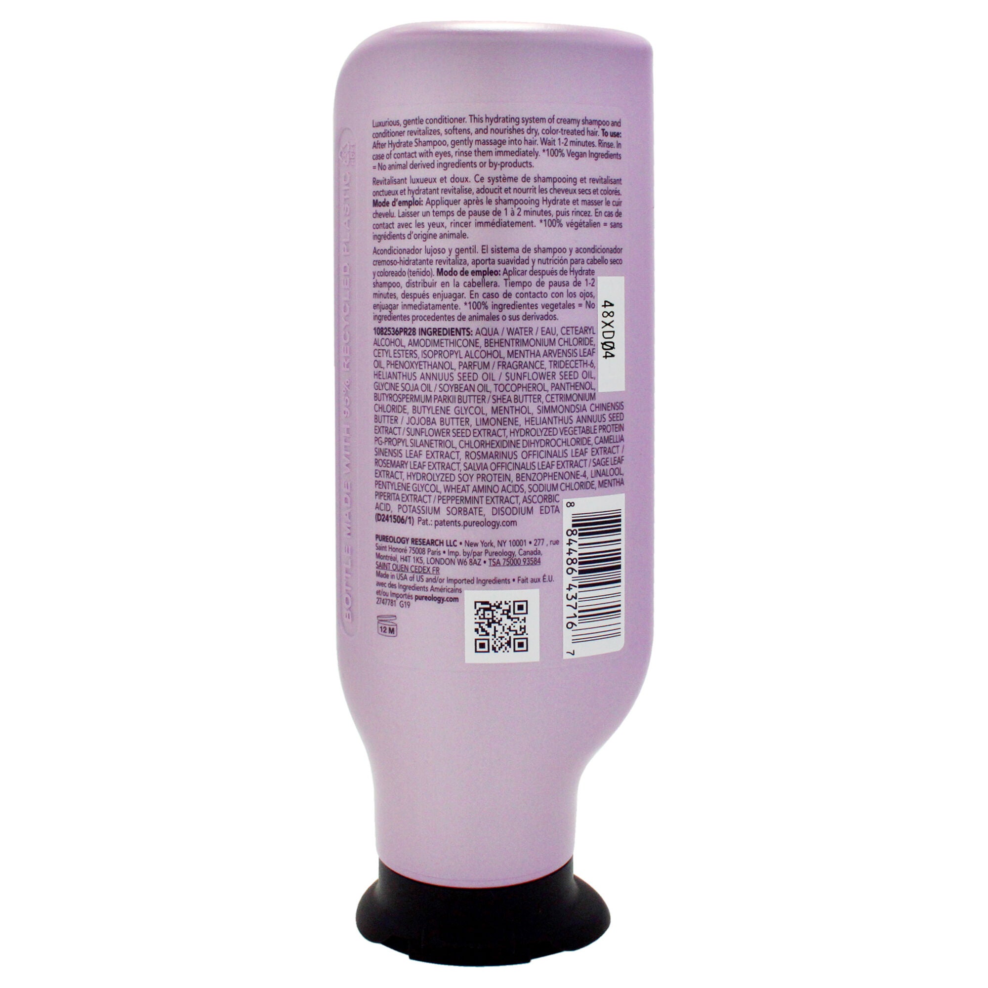 Hydrate Conditioner by Pureology for Unisex - 9 oz Conditioner, See Description, alternate image number 2