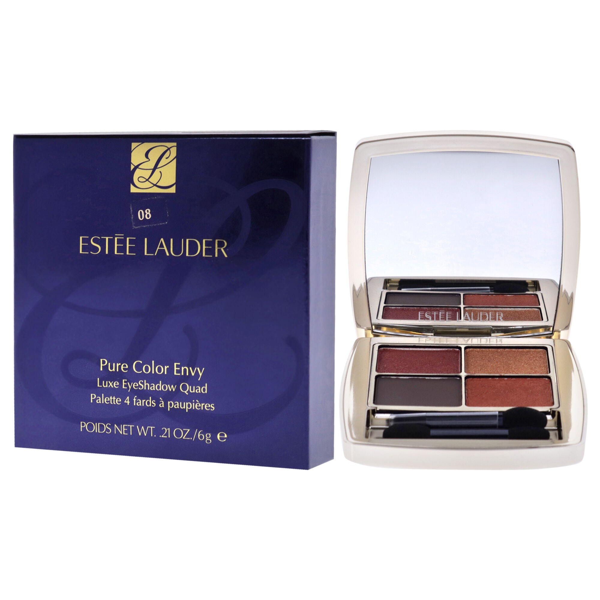 Pure Color Envy Luxe Eyeshadow Quad - 08 Wild Earth by Estee Lauder for Women - 0.21 oz Eye Shadow, See Description, alternate image number 3