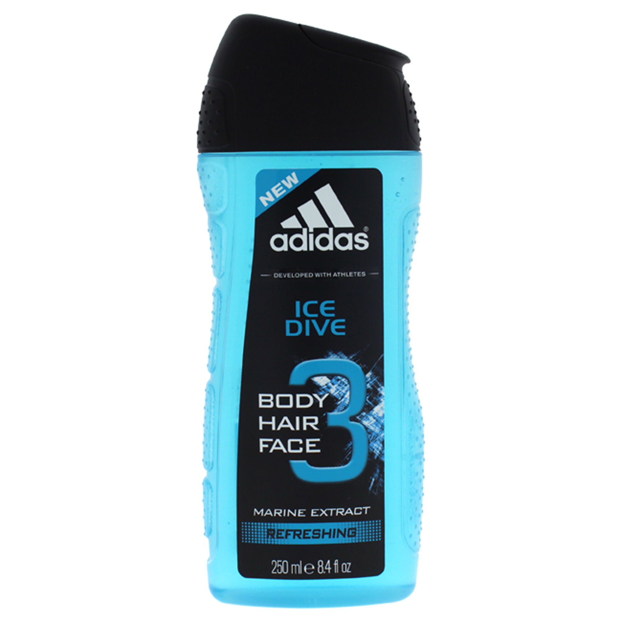 Ice Dive 3 Hair & Body Wash Marine Extract Refreshing by Adidas for Men - 8.4 oz Shower Gel, See Description, hi-res image number 0