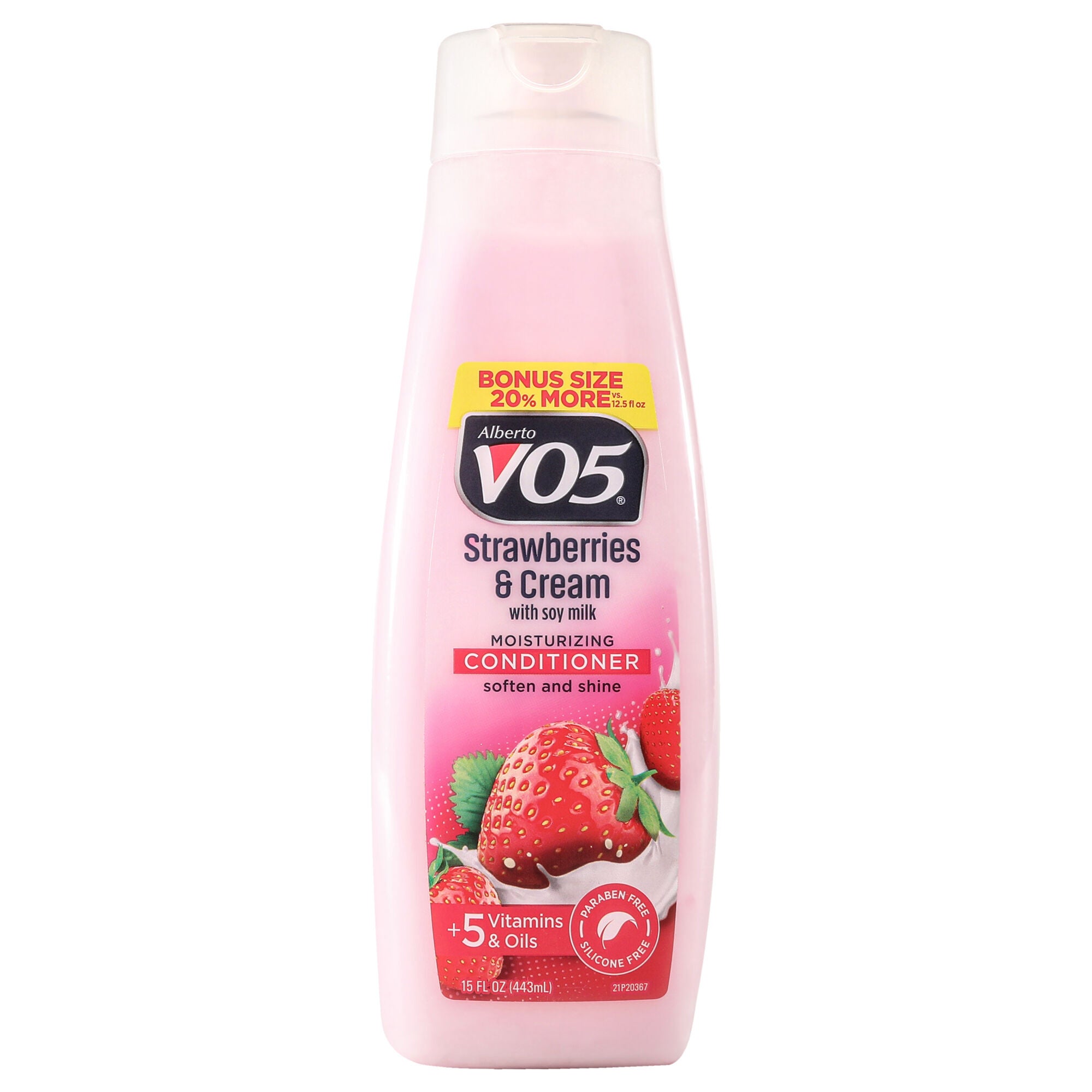 Moisturizing Strawberries Cream Conditioner by Alberto VO5 for Unisex - 15 oz Conditioner, See Description, hi-res image number 0