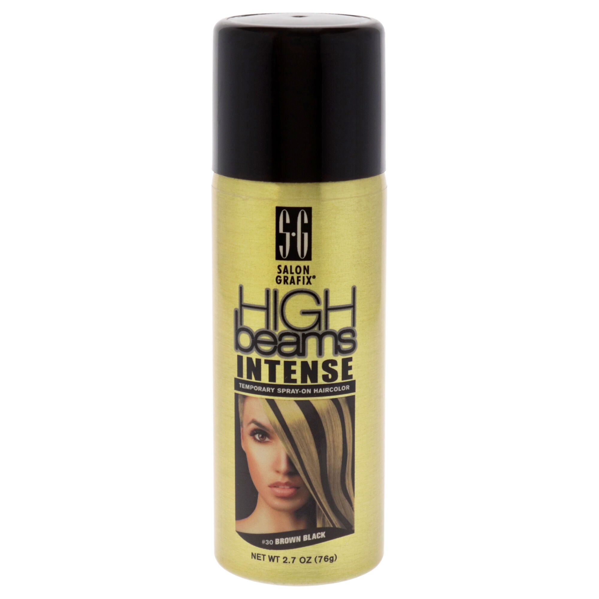 High Beams Intense Temporary Spray - 30 Brown Black by Salon Grafix for Unisex - 2.7 oz Hair Color, See Description, hi-res image number 0