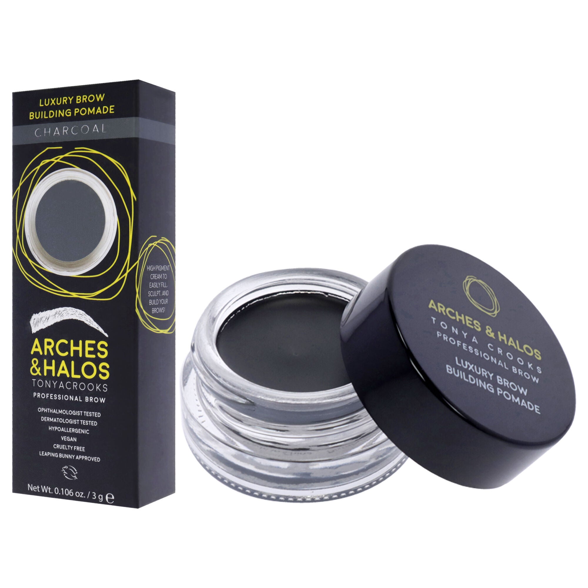 Luxury Brow Building Pomade - Charcoal by Arches and Halos for Women - 0.106 oz Pomade, , alternate image number 7