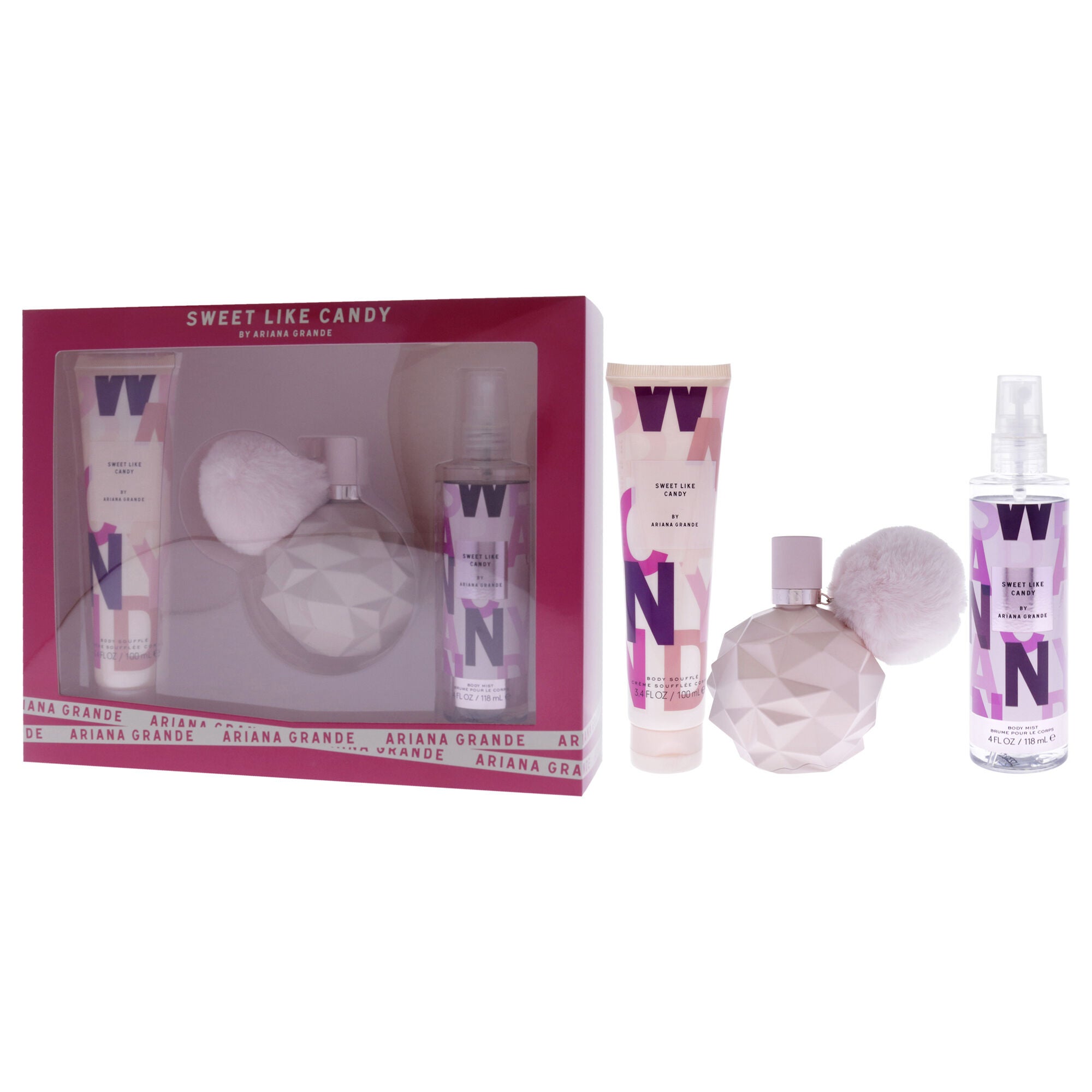 Sweet Like Candy by Ariana Grande for Women - 3 Pc Gift Set 3.4oz EDP Spray, 3.4oz Body Souffle, 4oz Body Mist, See Description, alternate image number 3