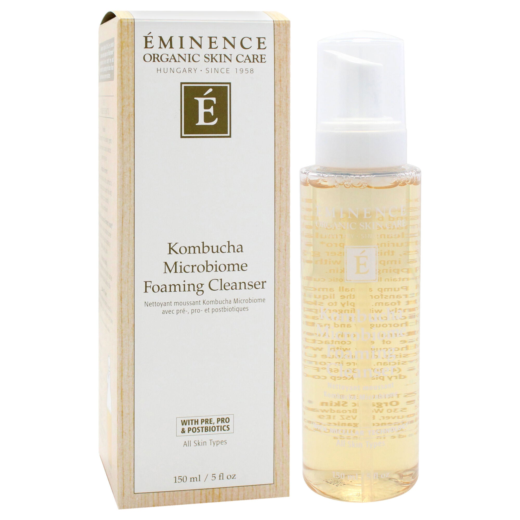 Kombucha Microbiome Foaming Cleanser by Eminence for Unisex - 5 oz Cleanser, White, alternate image number 2