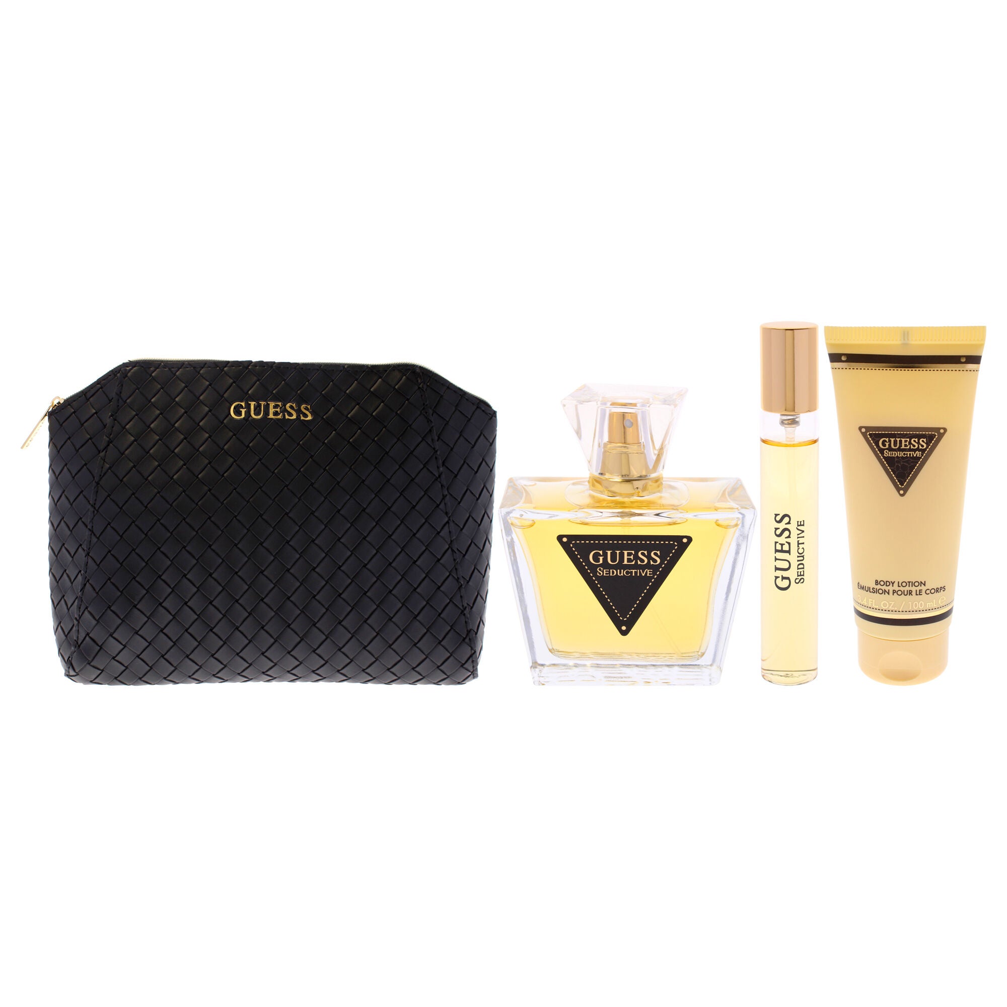 Guess Seductive by Guess for Women - 4 Pc Gift Set 2.5oz EDT Spray, 0.5oz EDT Spray, 3.4oz Body Lotion, Pouch, See Description, alternate image number 4