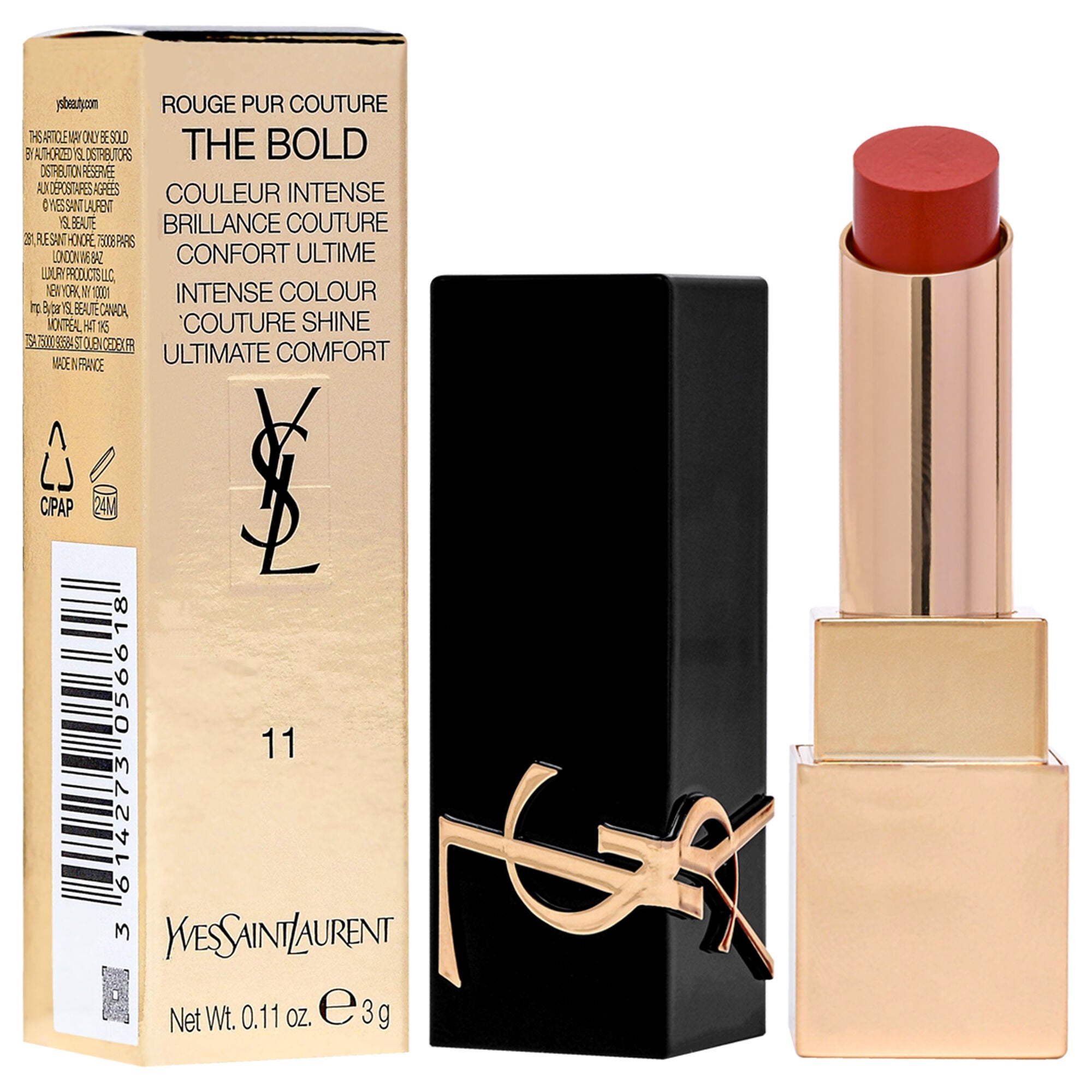 Rouge Pur Couture The Bold Lipstick - 11 Nude Undisclosed by Yves Saint Laurent for Women - 0.11 oz Lipstick, Brown, alternate image number 1