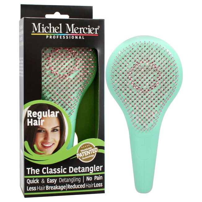 The Classic Detangler Regular Hair - Pink-Green by Michel Mercier for Unisex - 1 Pc Hair Brush, , alternate image number null