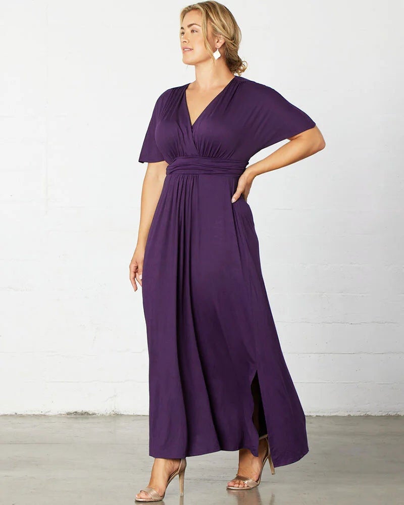 Vienna Maxi Dress, Plum Passion, alternate image number 2