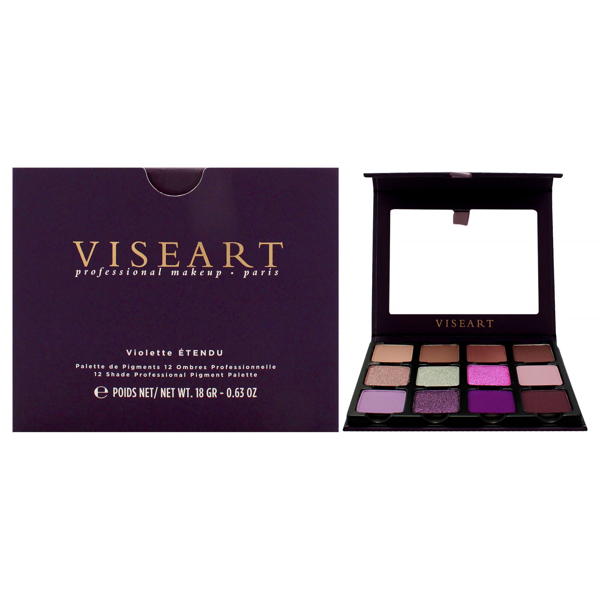 Eyeshadow Palette - Violette Etendu by Viseart Paris for Women - 0.63 oz Eye Shadow, See Description, hi-res image number 0