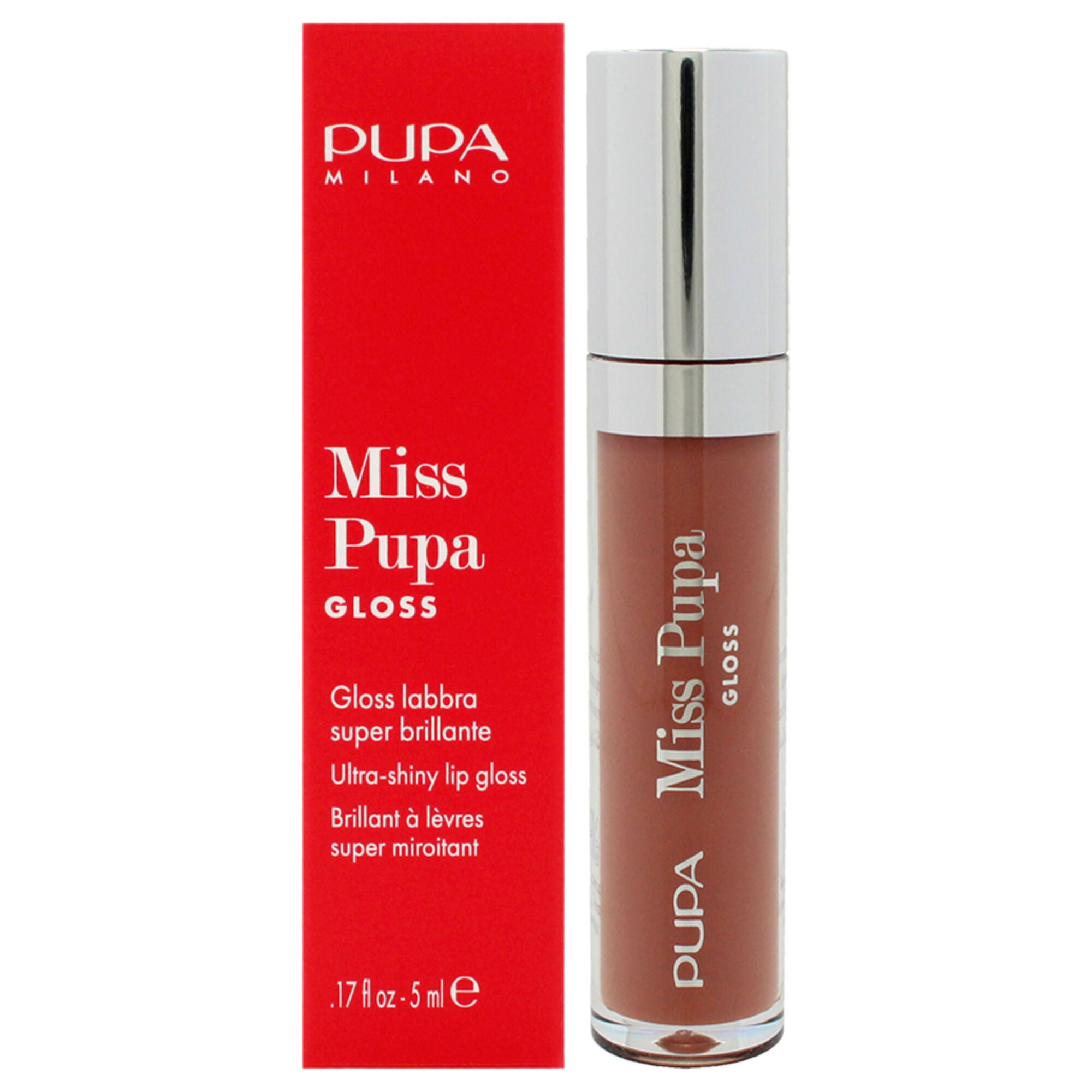 Miss Pupa Gloss Ultra-Shine Lip Gloss - 404 Warm Nude by Pupa Milano for Women - 0.17 oz Lip Gloss, See Description, hi-res image number 0