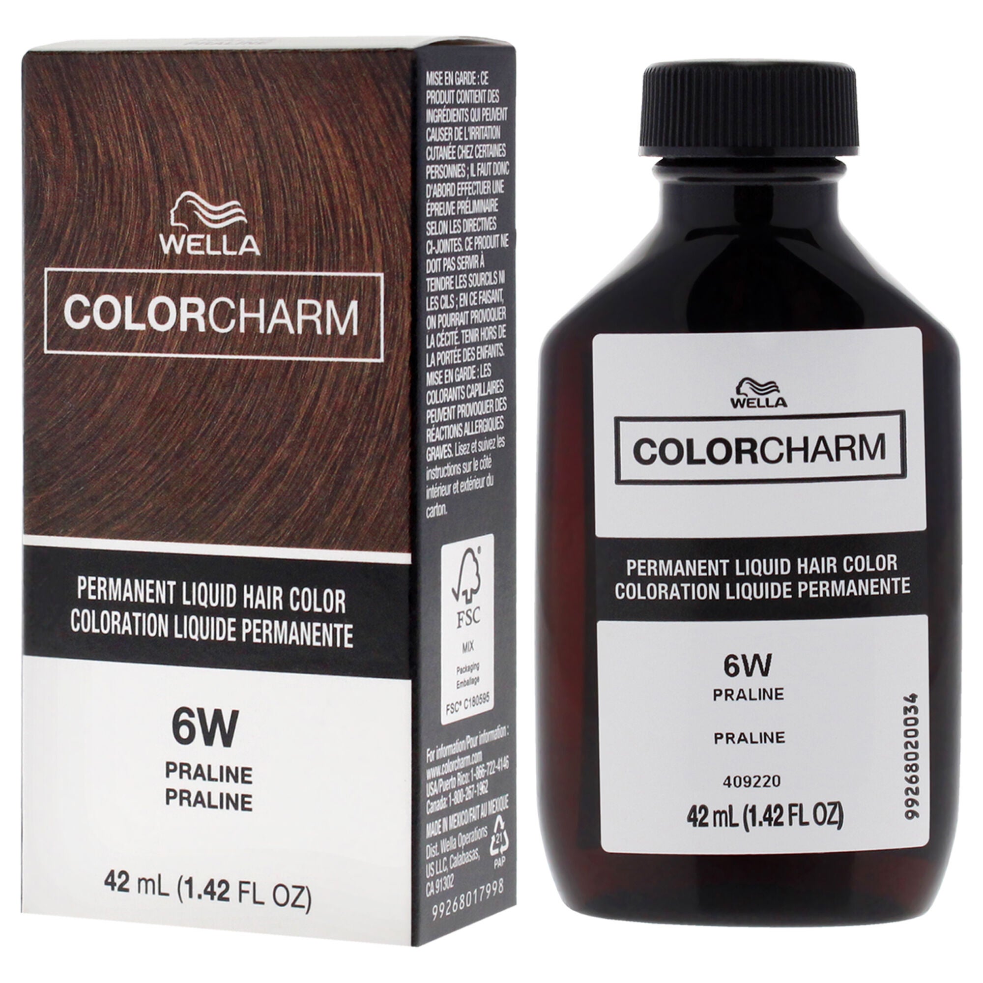 Color Charm Permanent Liquid Hair Color - 6W Praline by Wella for Unisex - 1.42 oz Hair Color, See Description, alternate image number 3