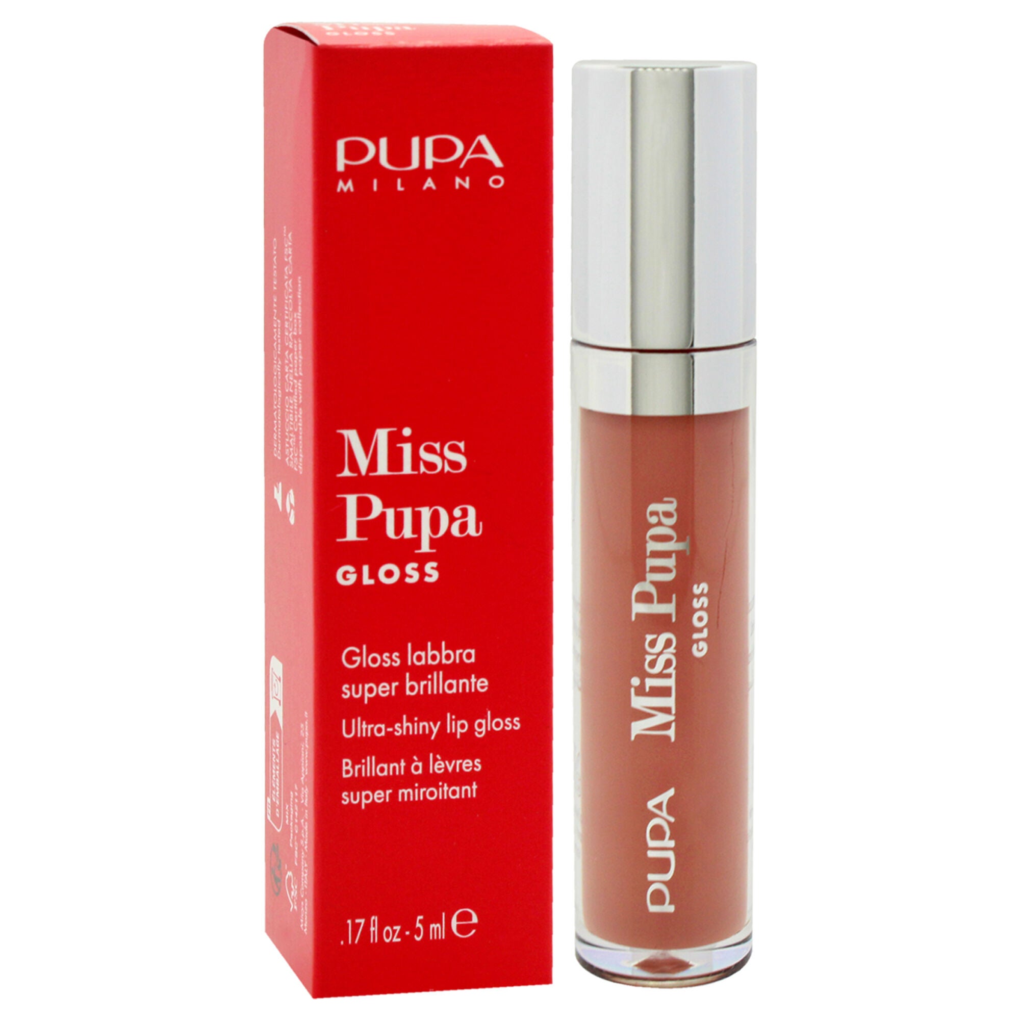 Miss Pupa Gloss Ultra-Shine Lip Gloss - 405 Blush Nude by Pupa Milano for Women - 0.17 oz Lip Gloss, See Description, alternate image number 2