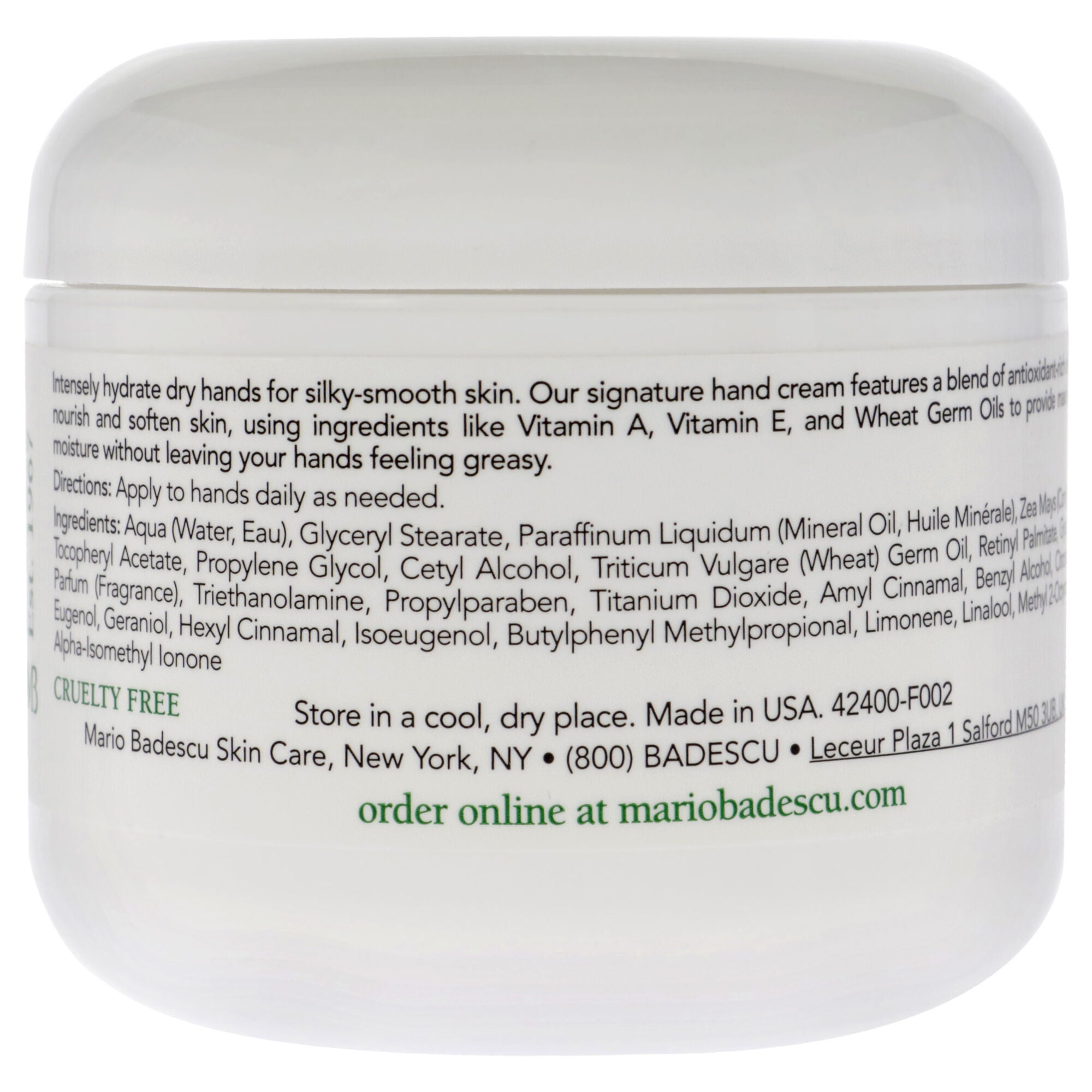Hand Cream Vitamin E by Mario Badescu for Unisex - 4 oz Cream, See Description, alternate image number 2