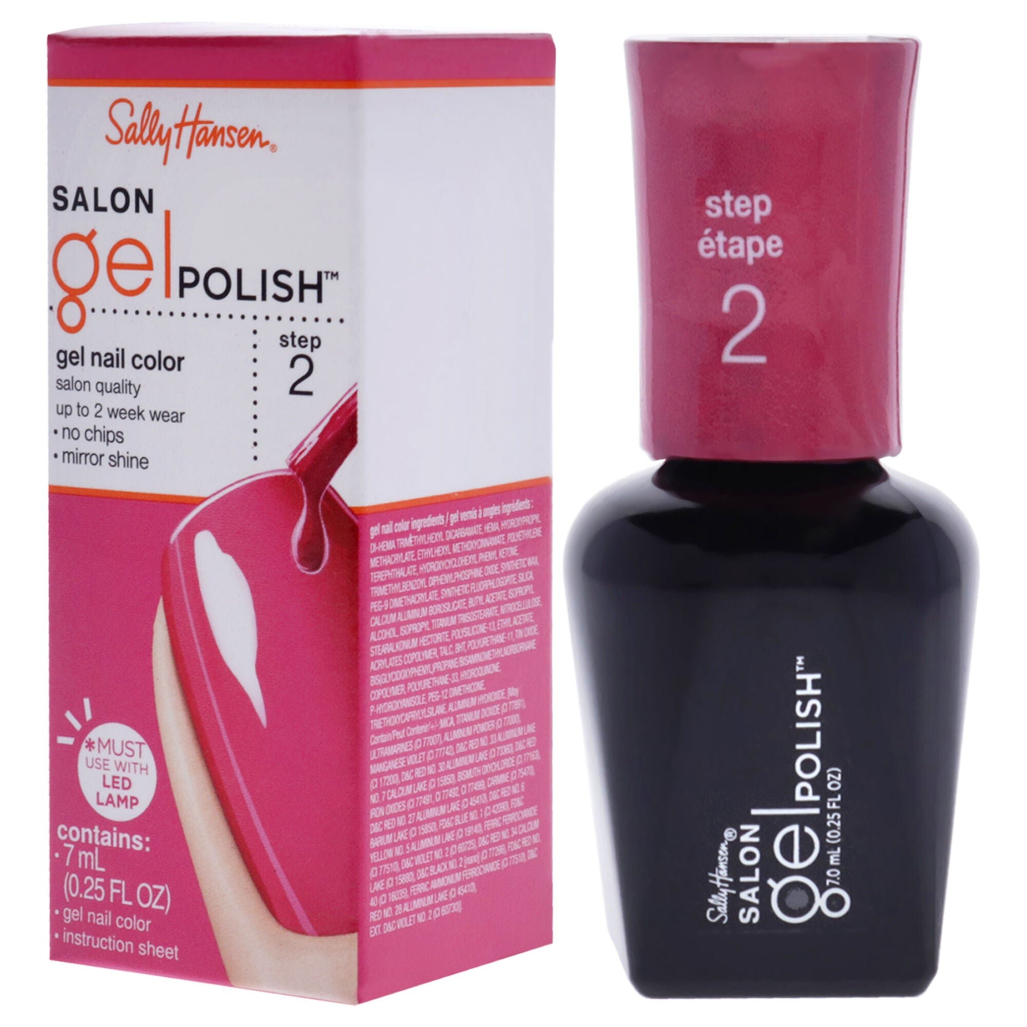 Salon Gel Polish - 210 Back To The Fuchsia by Sally Hansen for Women - 0.25 oz Nail Polish, , alternate image number 8