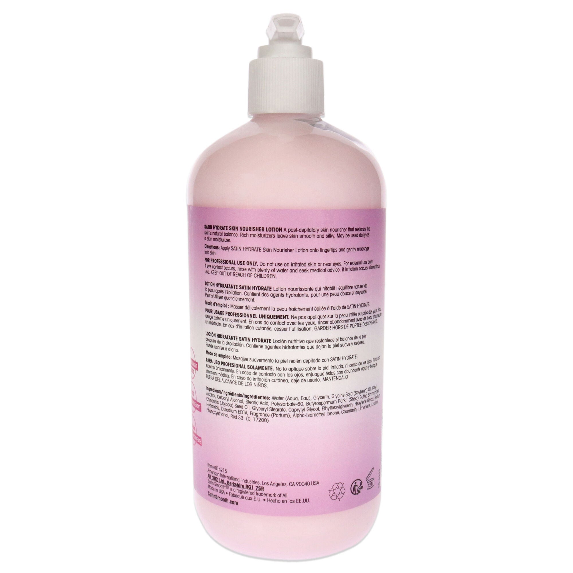 Satin Hydrate Skin Nourisher Lotion by Satin Smooth for Women - 16 oz Lotion, See Description, alternate image number 2