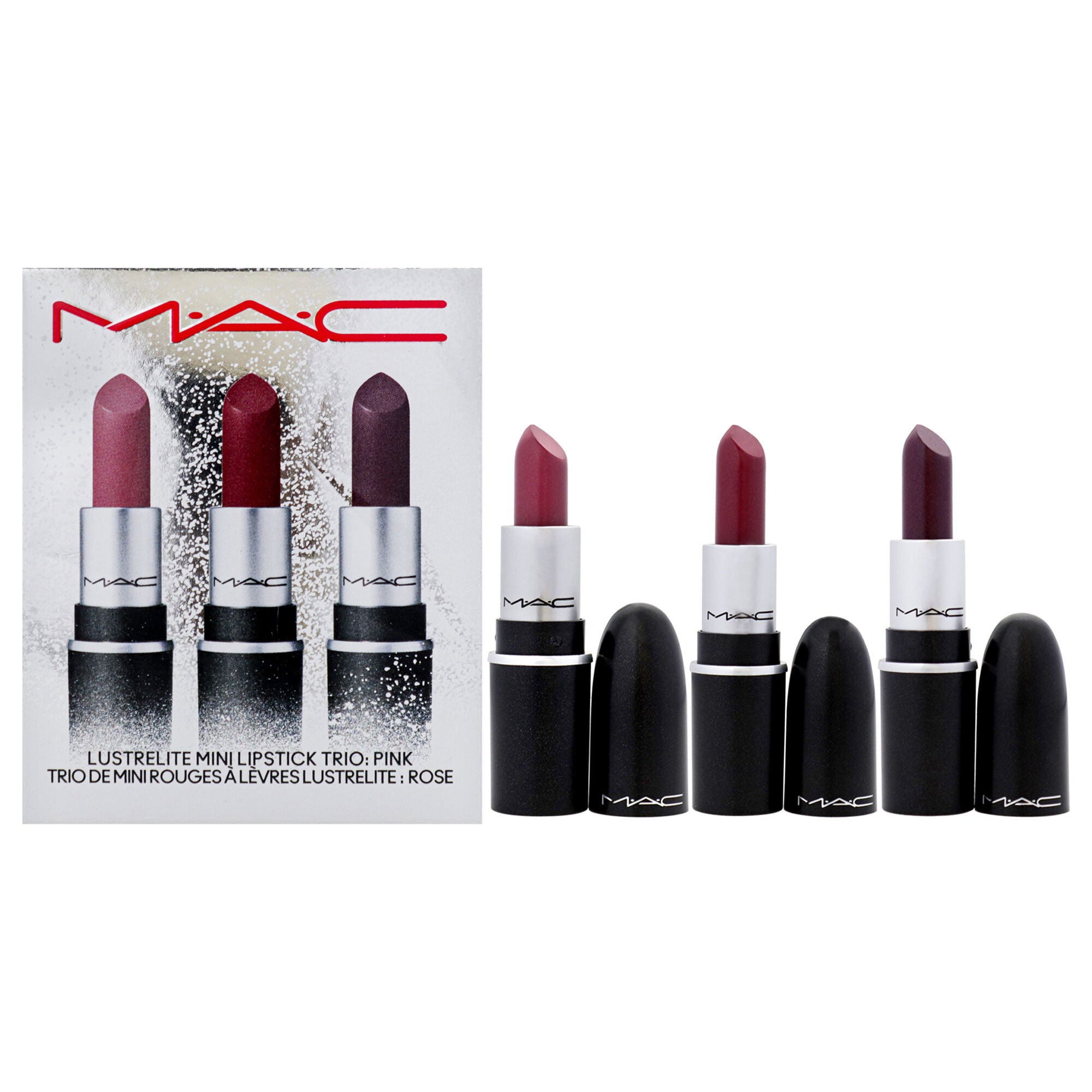 Lustrelite Mini Lipstick Trio - Pink by MAC for Women - 3 Pc Gift Set, See Description, hi-res image number 0