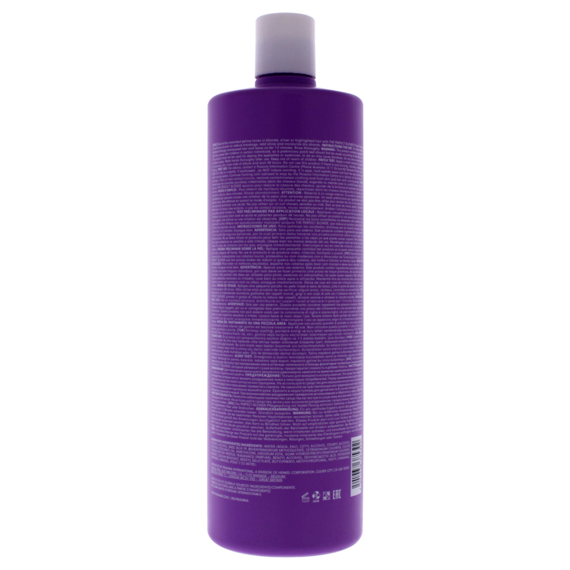 The Perfect Blonde Purple Toning Conditioner by Pravana for Unisex - 33.8 oz Conditioner, See Description, alternate image number 1