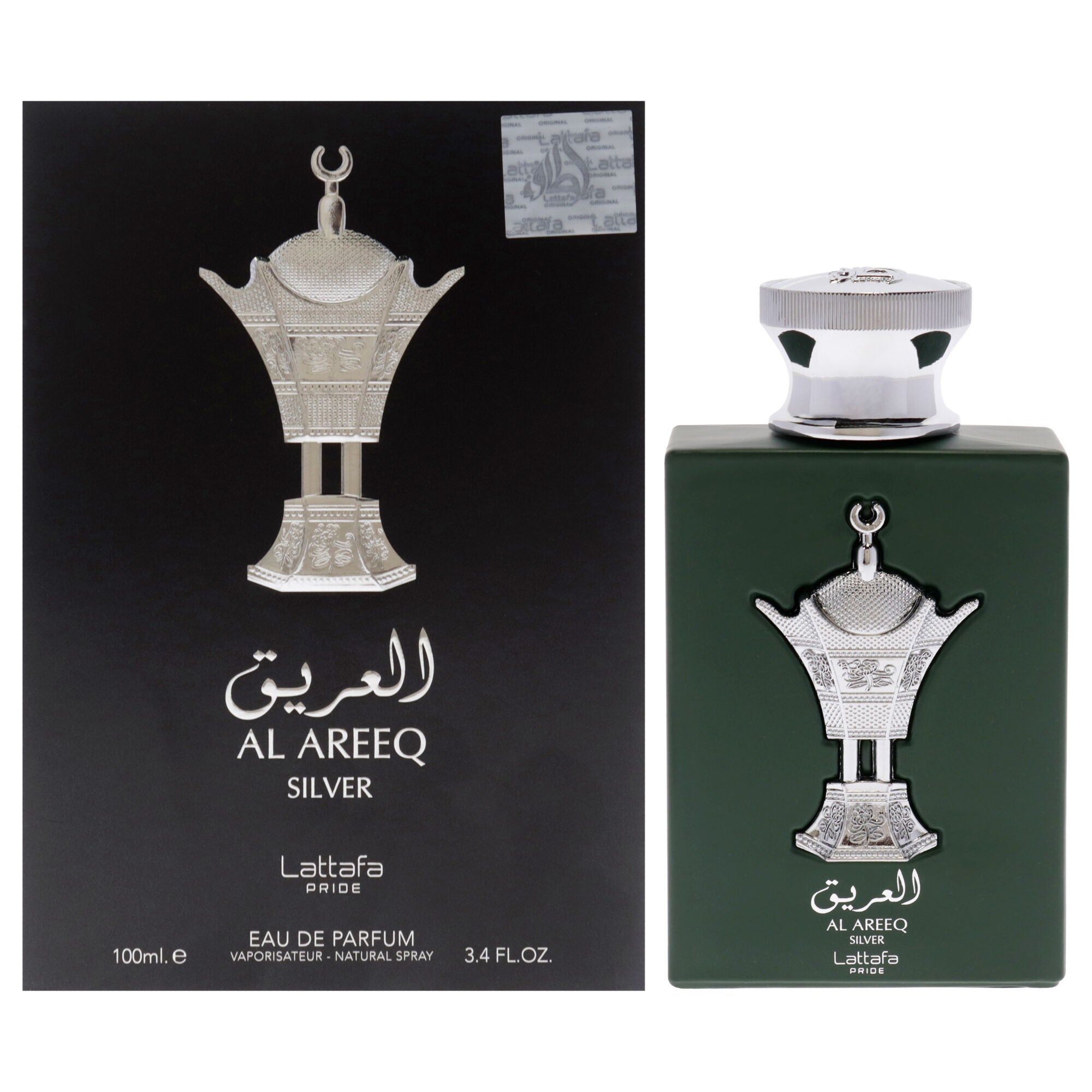 Pride Al Areeq Silver by Lattafa for Men - 3.4 oz EDP Spray, See Description, hi-res image number 0