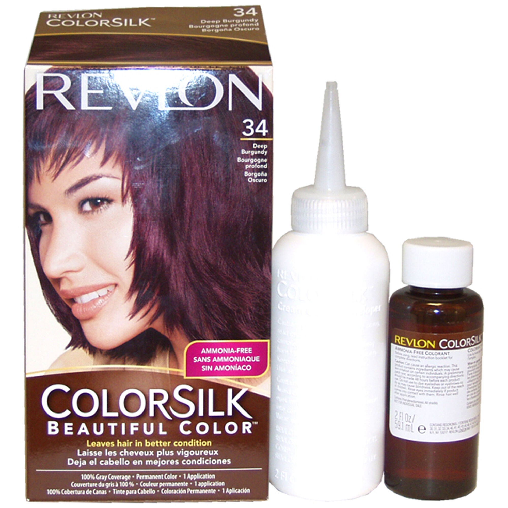 Colorsilk Beautiful Color - 34 Deep Burgundy by Revlon for Unisex - 1 Application Hair Color, See Description, hi-res image number 0