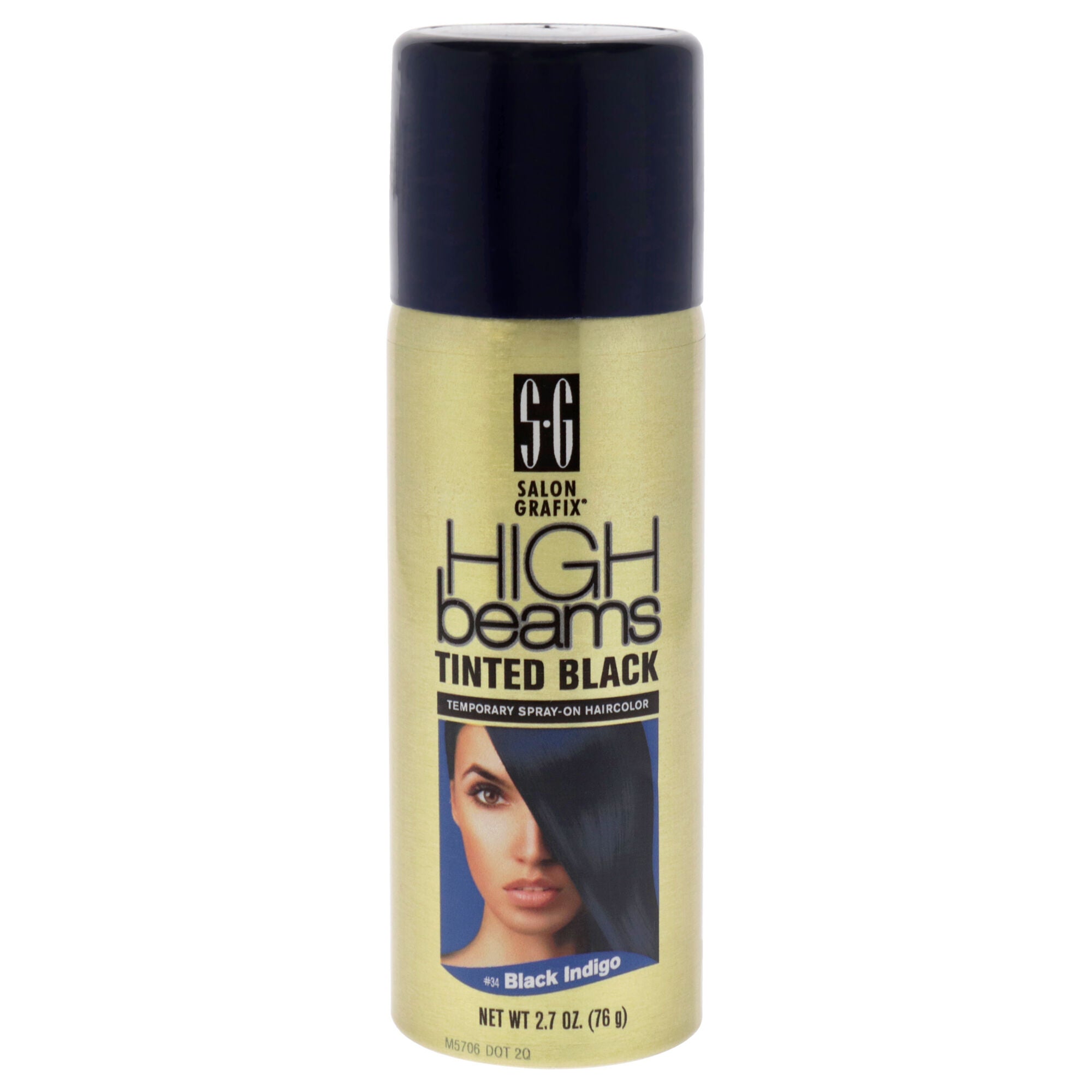 High Beams Tinted Black Temporary Spray - 35 Black Indigo by Salon Grafix for Unisex - 2.7 oz Hair Color, See Description, hi-res image number 0