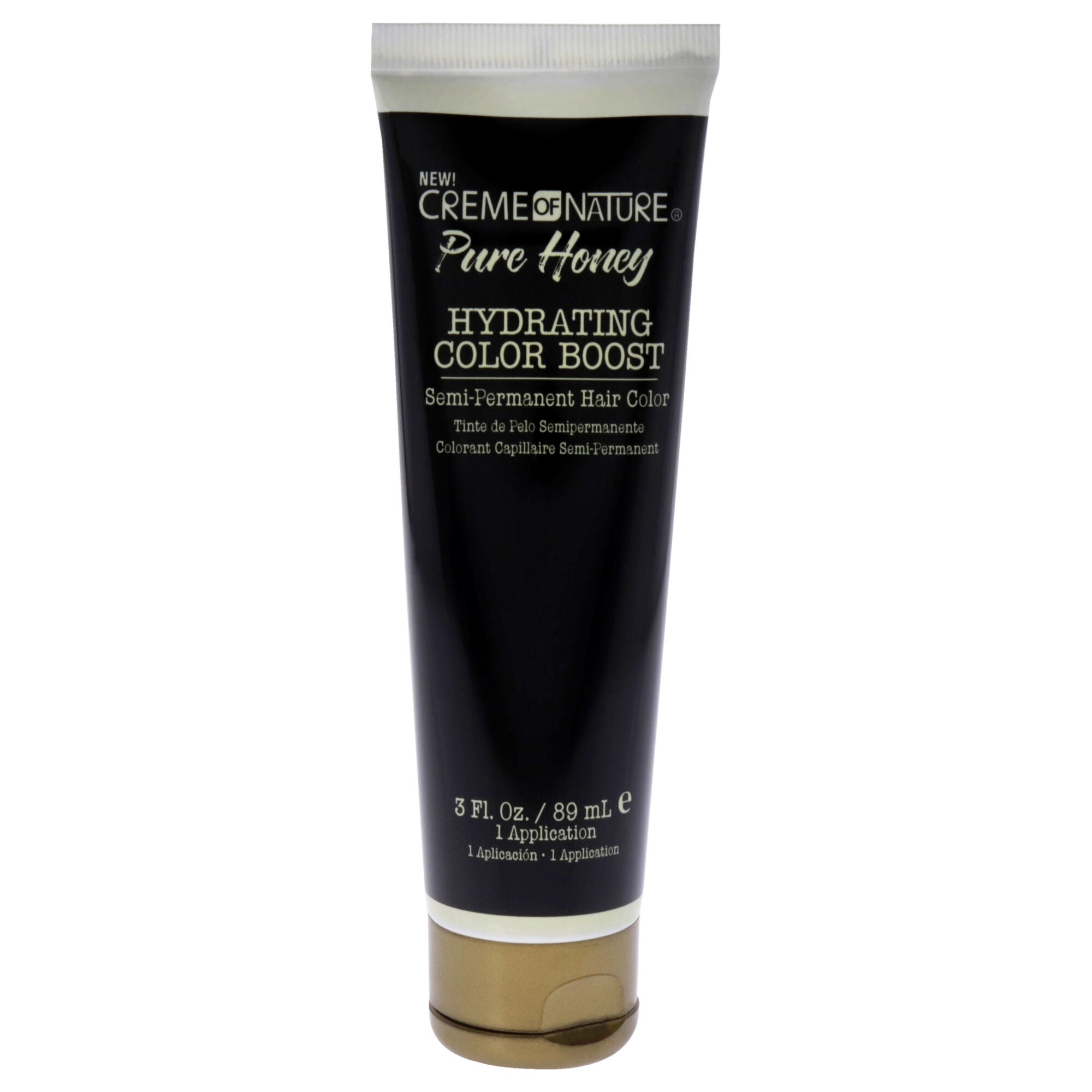 Pure Honey Hydrating Color Boost Semi-Permanent Hair Color - Silky Jet Black by Creme of Nature for Unisex - 3 oz Hair Color, See Description, alternate image number 4