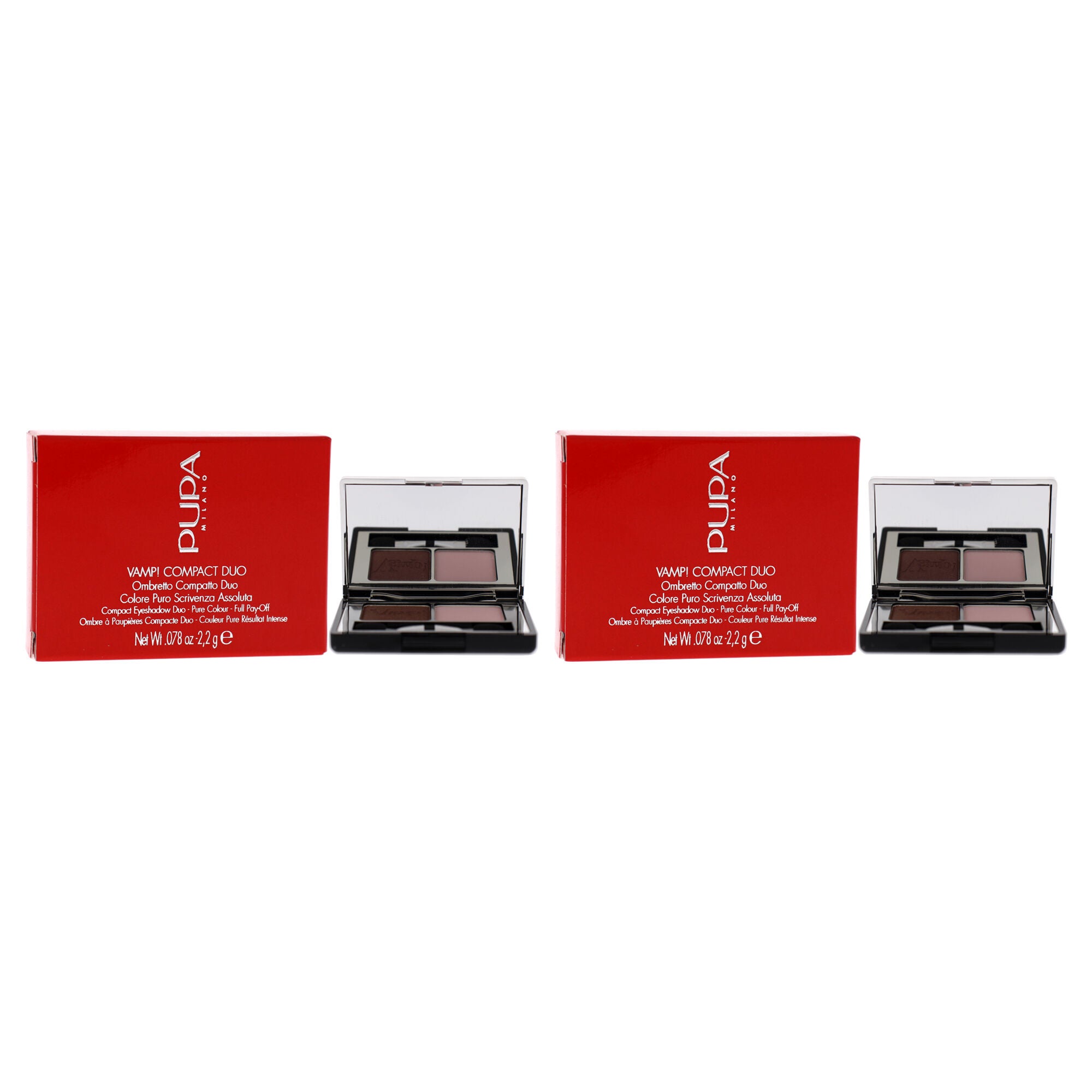 Vamp! Compact Duo Eyeshadow - 003 Soft Mauve by Pupa Milano for Women - 0.078 oz Eye Shadow - Pack of 2, , alternate image number 6