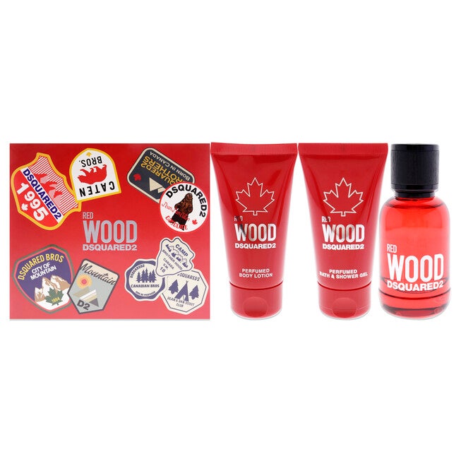Red Wood by Dsquared2 for Women - 3 Pc Gift Set 1.7oz EDT Spray, 1.7oz Body Lotion, 1.7oz Bath and Shower Gel, NA, hi-res image number null
