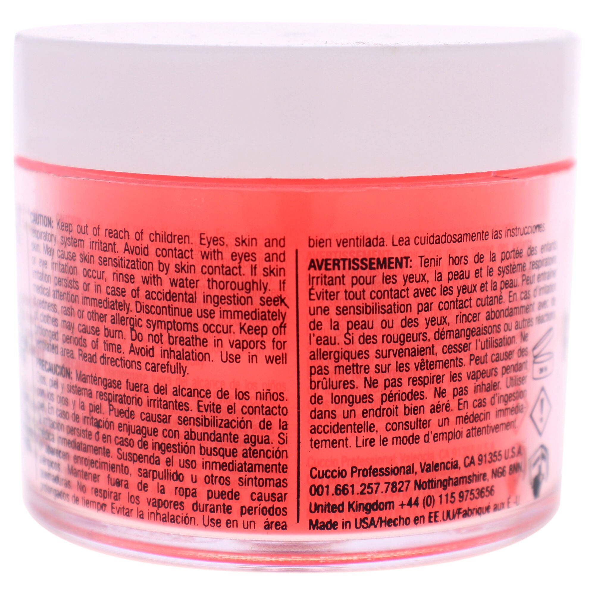 Pro Powder Polish Nail Colour Dip System - Neon Red by Cuccio Colour for Women - 1.6 oz Nail Powder, See Description, alternate image number 2