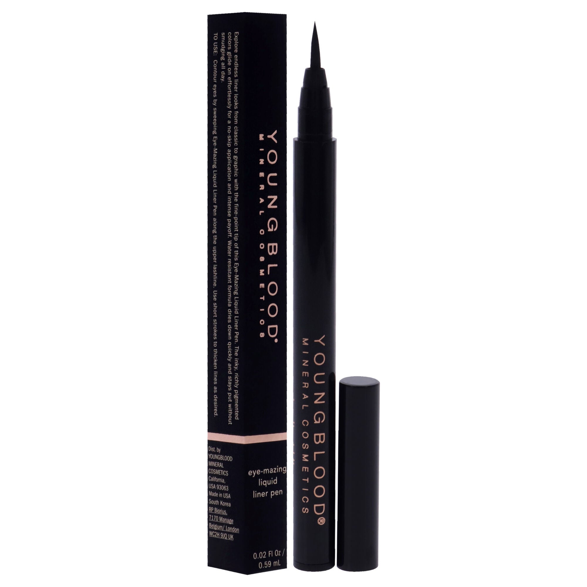 Eye-Mazing Liquid Liner Pen - Noir by Youngblood for Women - 0.02 oz Eyeliner, See Description, alternate image number 2