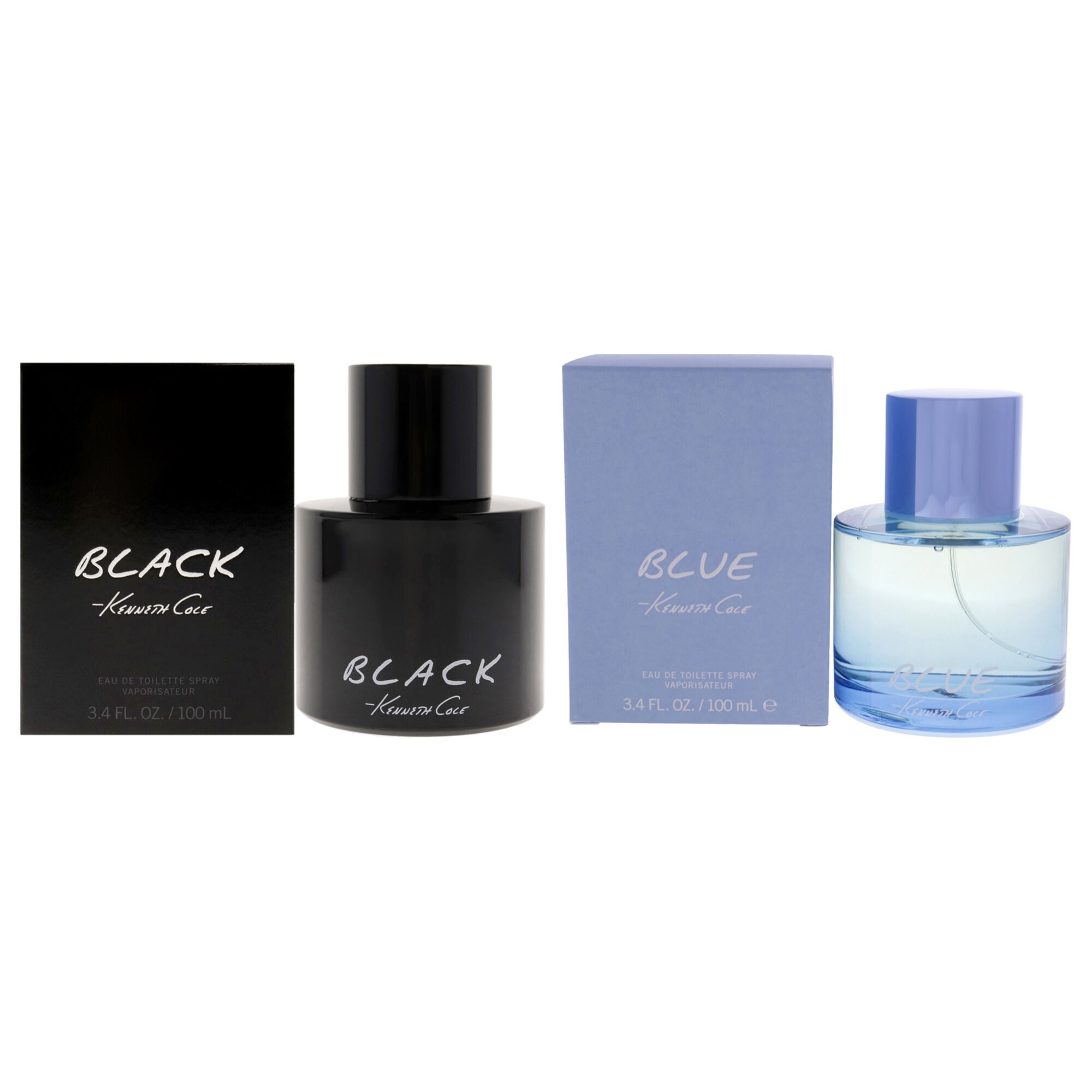 Kenneth Cole Kit by Kenneth Cole for Men - 2Pc Kit 3.4oz Kenneth Cole Black EDT Spray, 3.4oz Kenneth Cole Blue EDT Spray, Clear, hi-res image number 0