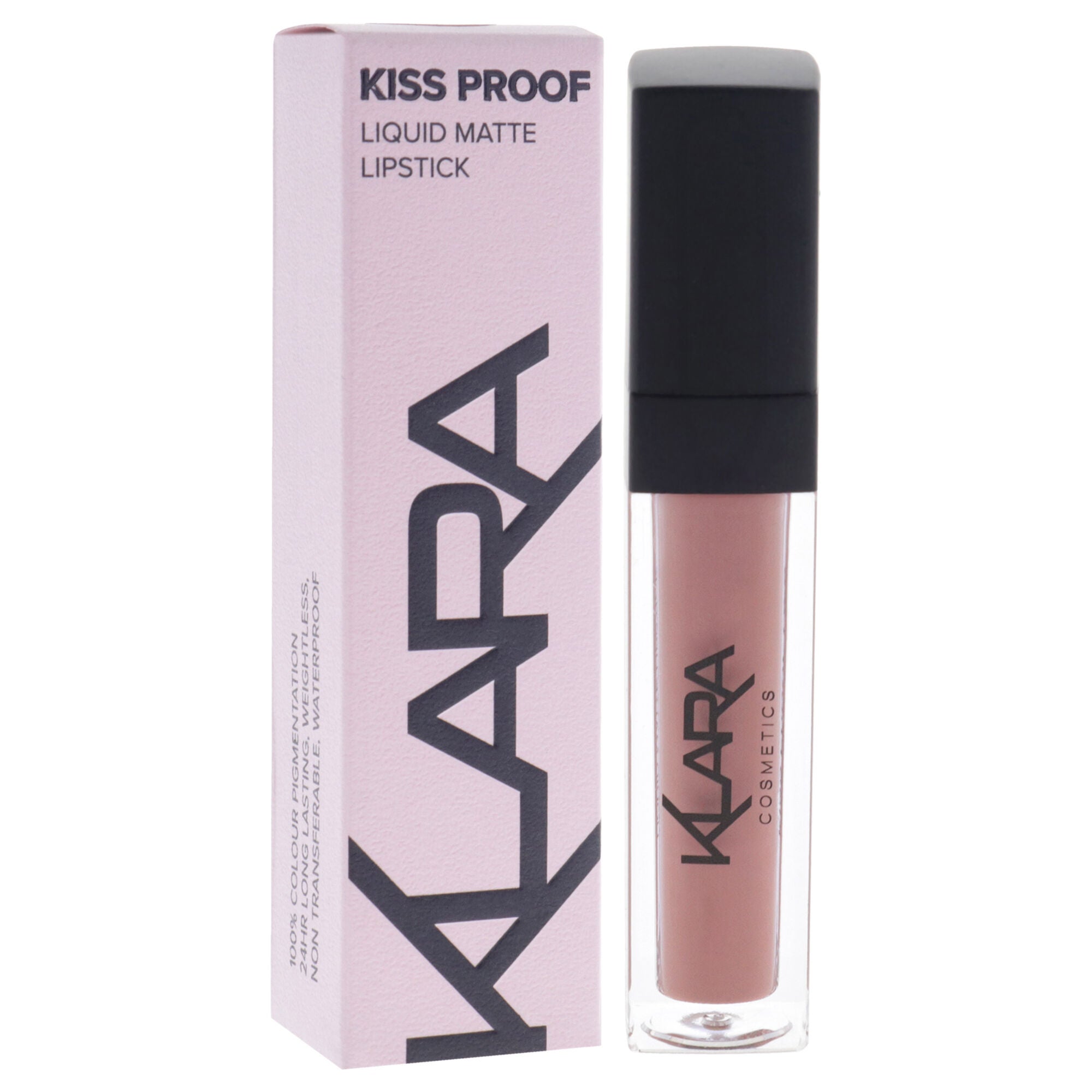 Kiss Proof Liquid Matte Lipstick - 15 Totally Nude by Klara for Women - 0.27 oz Lipstick, Pink, alternate image number 2