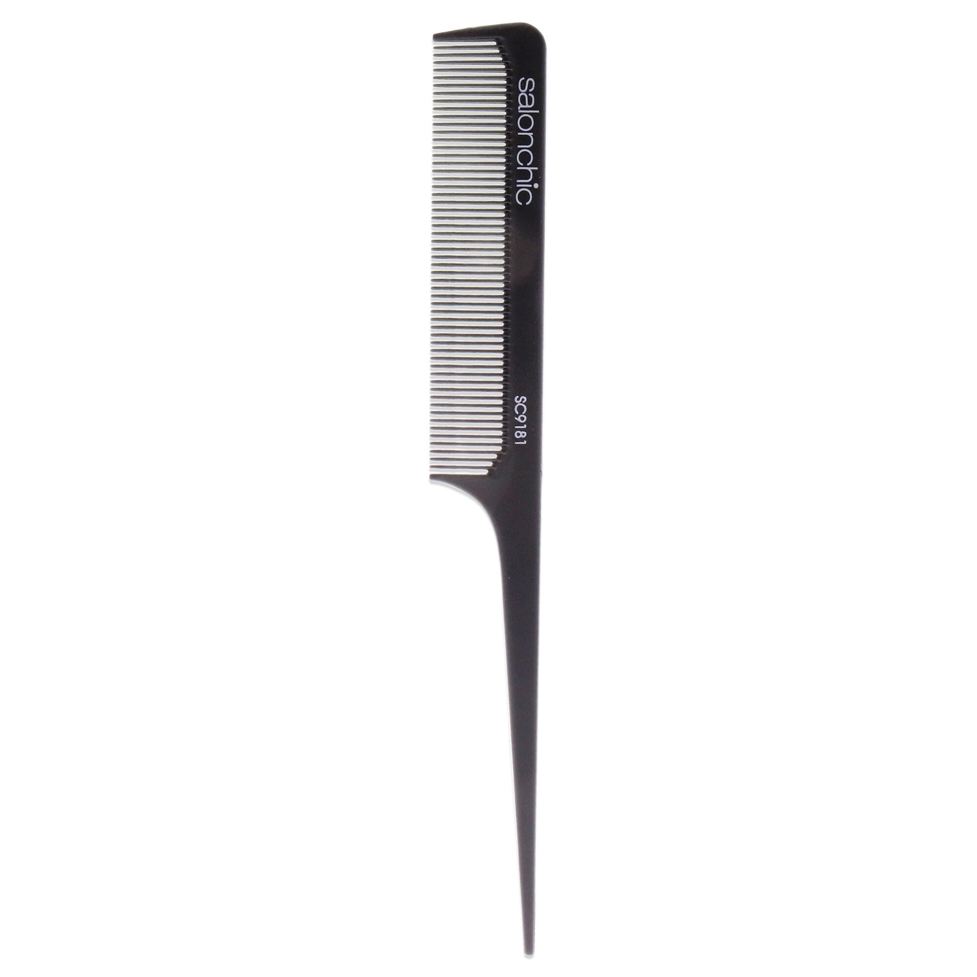 Rat Tail Carbon Comb High Heat Resistant 8.5 - Medium Teeth by SalonChic for Unisex - 1 Pc Comb, , alternate image number 3