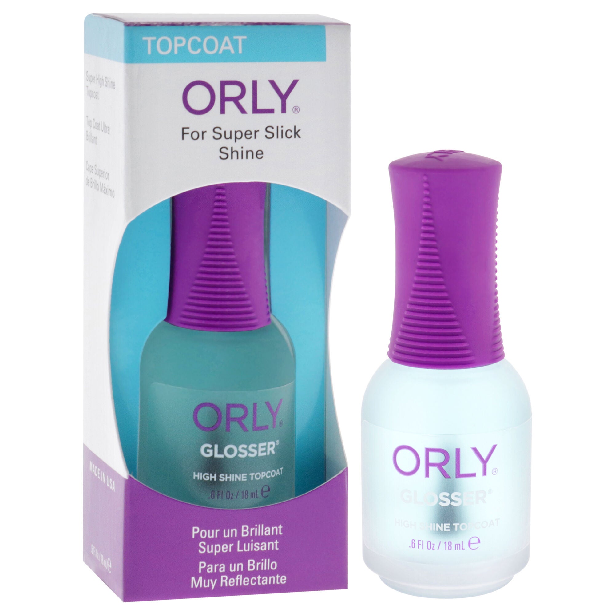 Glosser High Shine Topcoat by Orly for Women - 0.6 oz Nail Polish, See Description, alternate image number 1