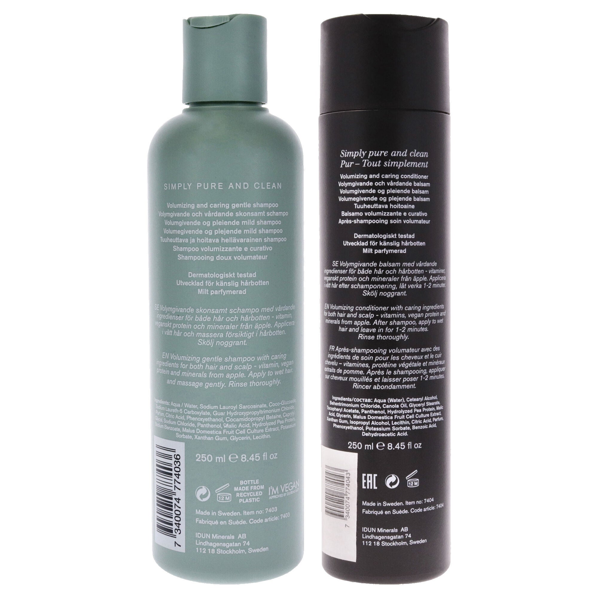 Volume and Care Shampoo and Conditioner Kit by Idun Minerals for Unisex - 2 Pc Kit 8.45oz Shampoo, 8.45oz Conditioner, , alternate image number 3