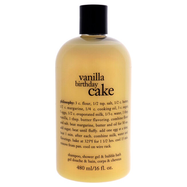 Vanilla Birthday Cake by Philosophy for Unisex - 16 oz Shampoo, Shower Gel and Bubble Bath, NA, hi-res image number null