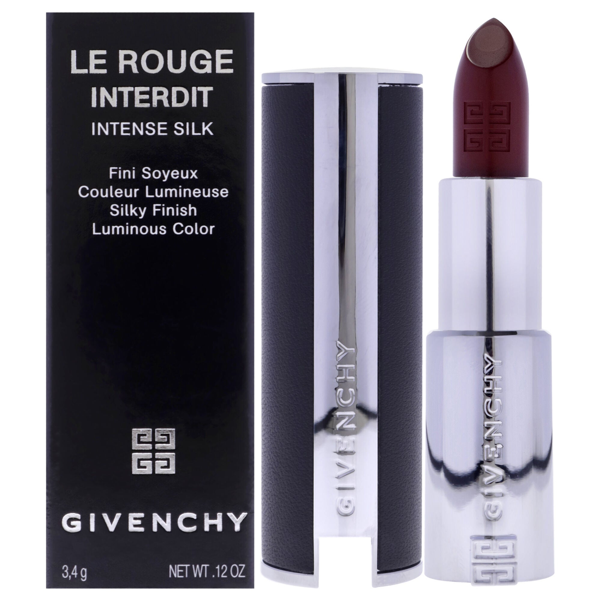 Le Rouge Interdit Intense Silk Lipstick - 117 Rouge Erable by Givenchy for Women - 0.12 oz Lipstick (Refillable), Pink, hi-res image number 0