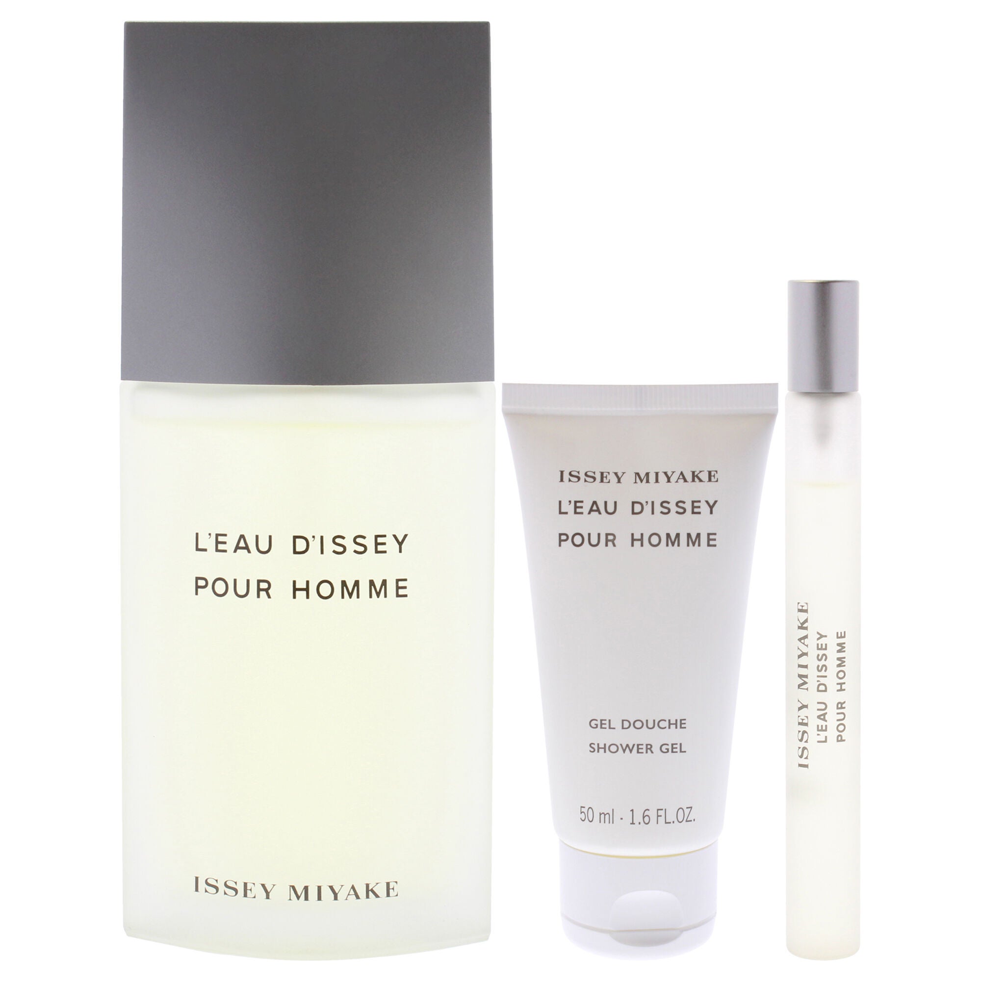 LEau DIssey by Issey Miyake for Men - 3 Pc Gift Set 4.2oz EDT Spray, 0.33oz EDT Spray (Mini), 1.6oz Shower Gel, Clear, alternate image number 1