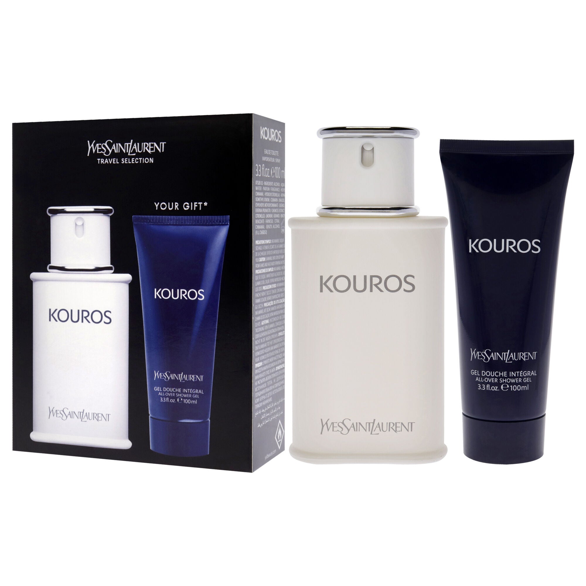 Kouros by Yves Saint Laurent for Men - 2 Pc Gift Set 3.3oz EDT Spray, 3.3oz Hair And Body Wash, See Description, alternate image number 3